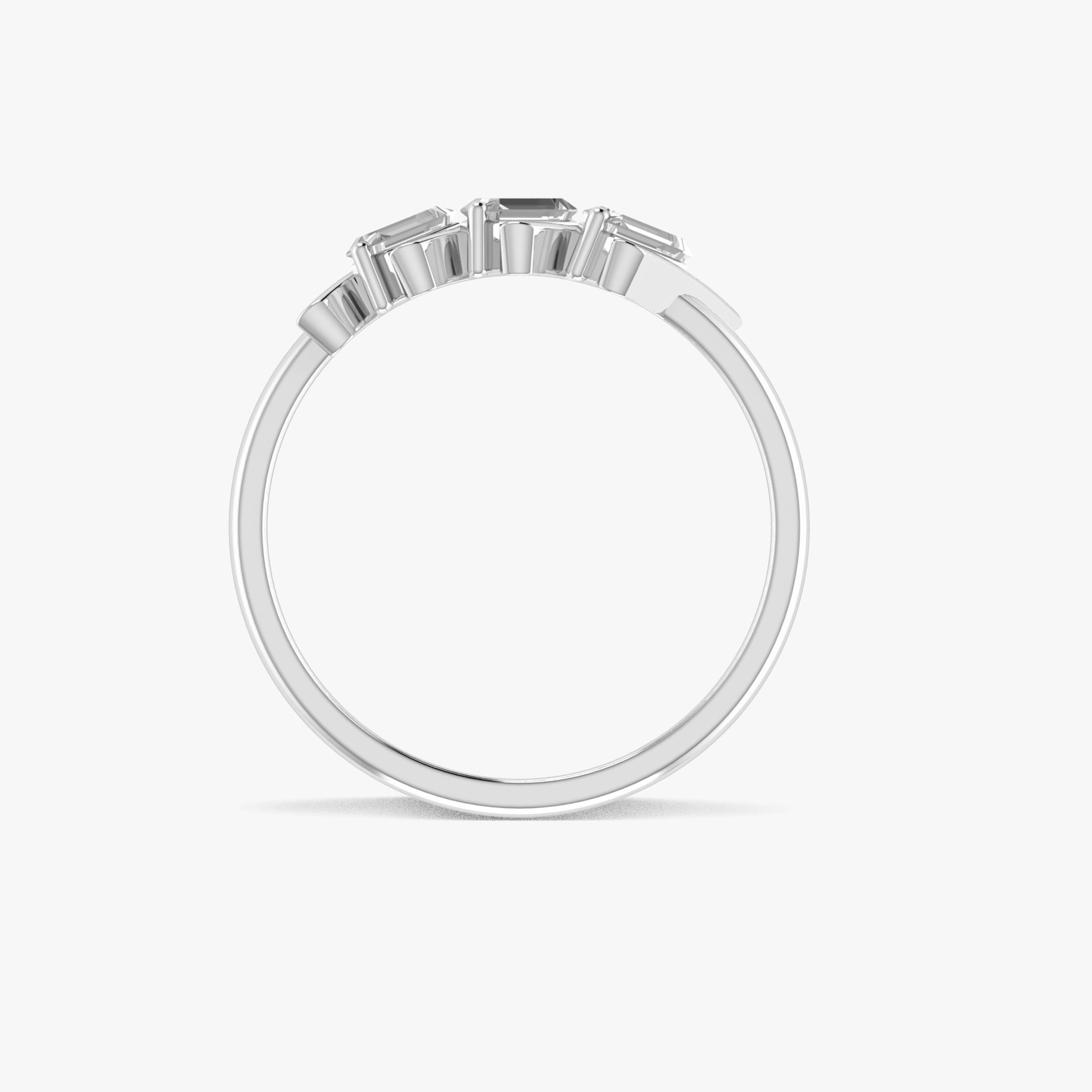 Baguette Cut Triple Zircon Ring5