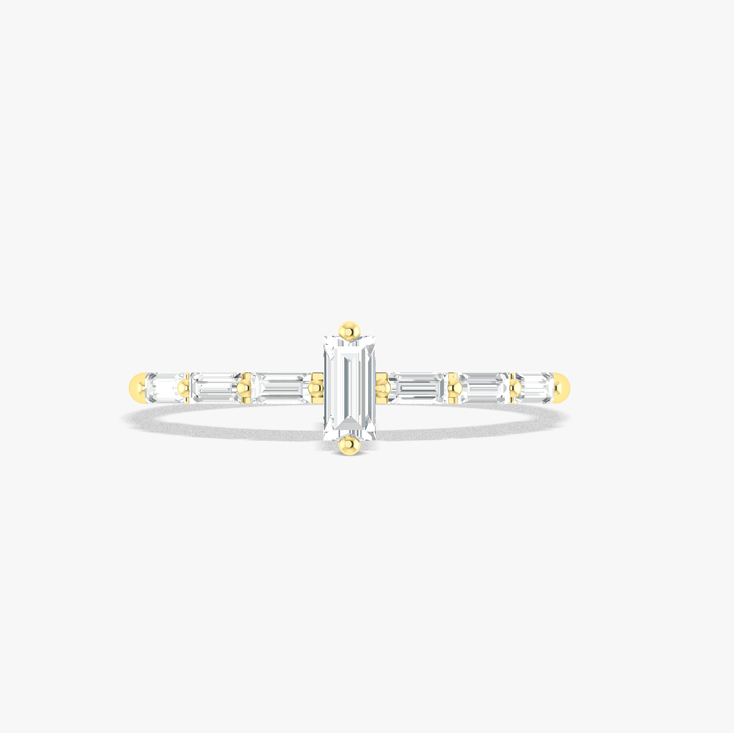 Baguette Shape Zircon Ring