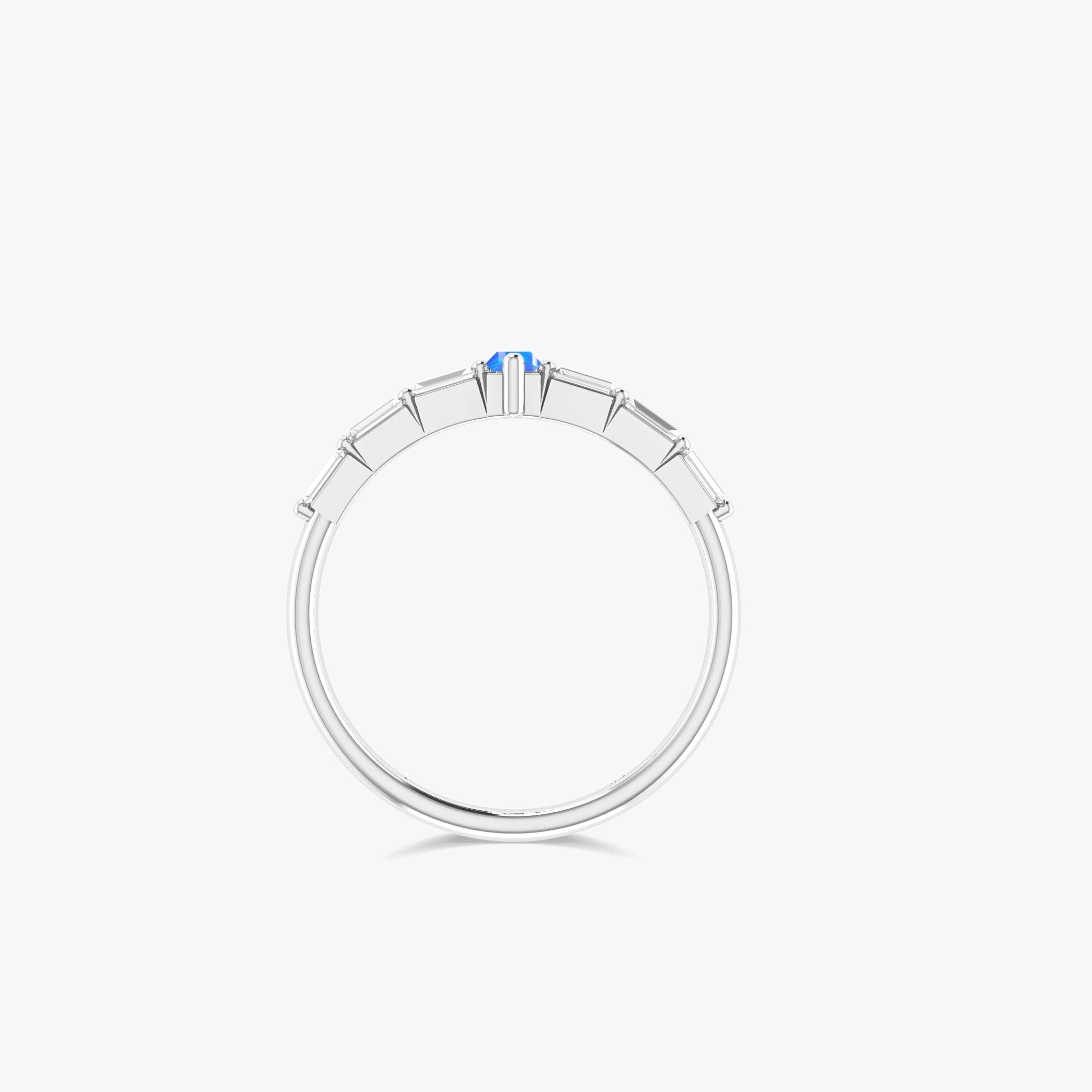 Baguette Blue Opal Zircon Ring6