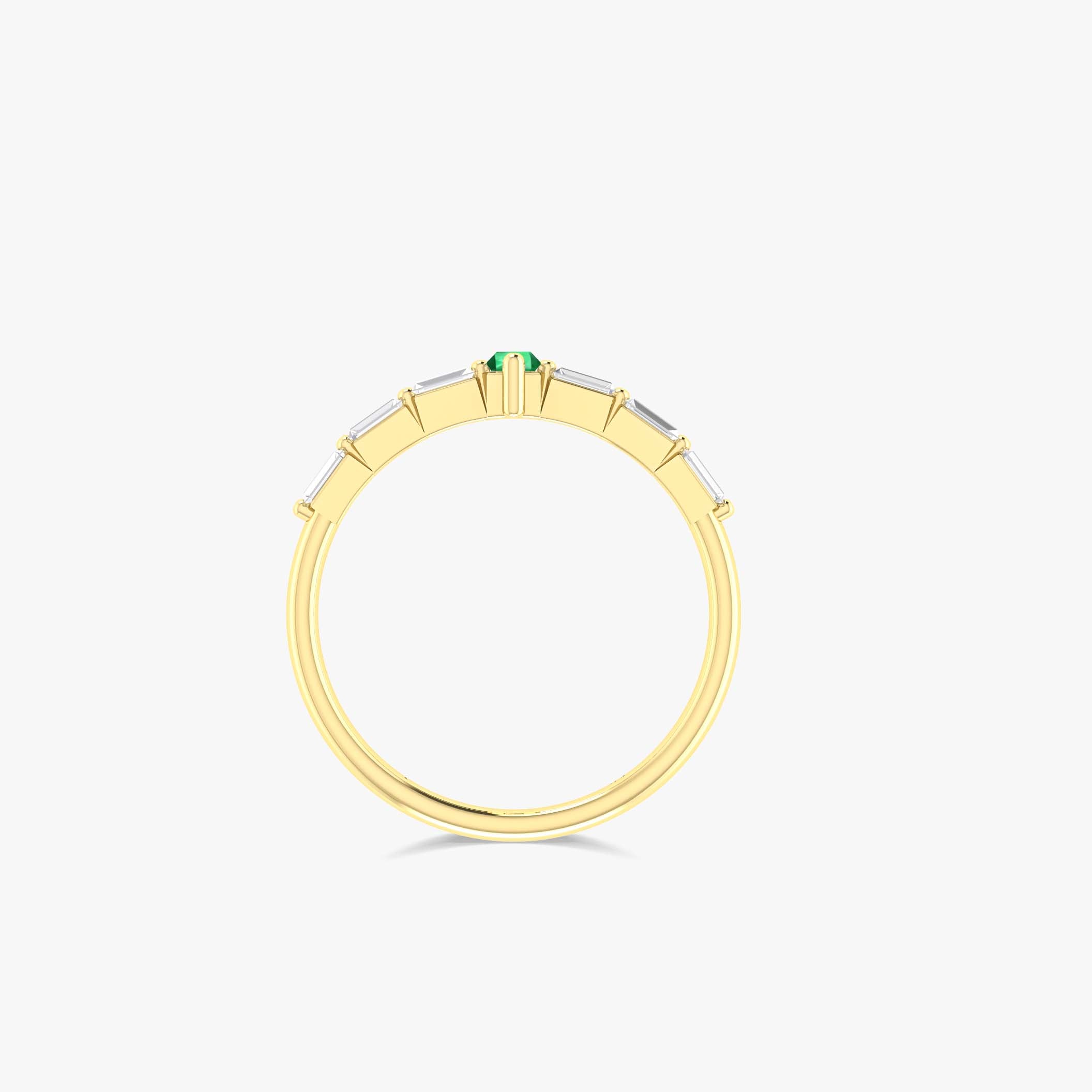 Baugette Shape Emerald Ring4