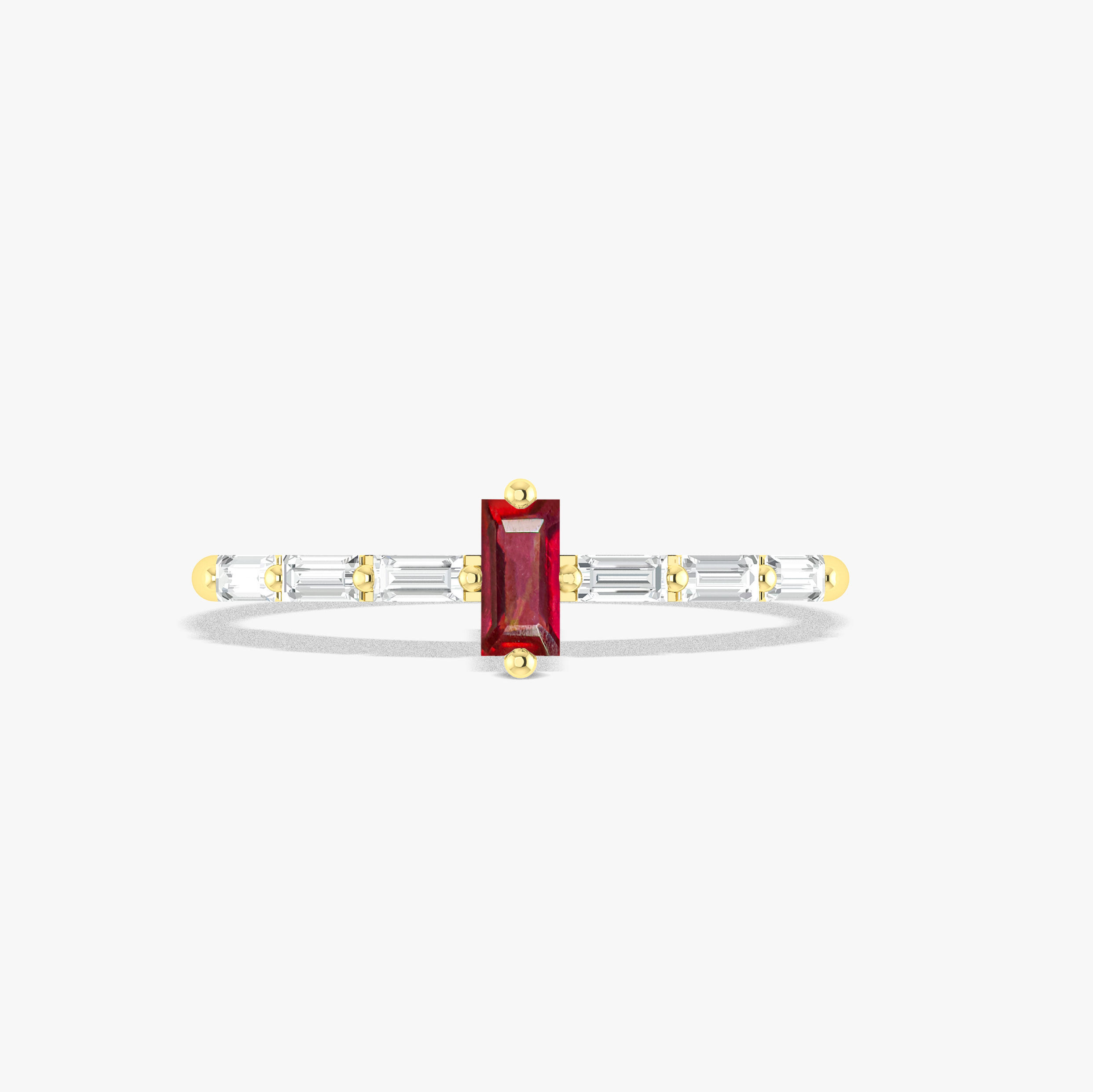 Bugette Ruby Zircons Ring