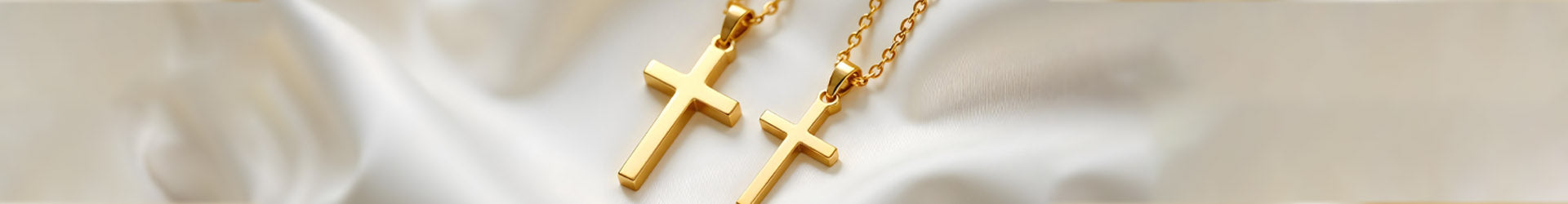 Silver Stone Cross Necklace