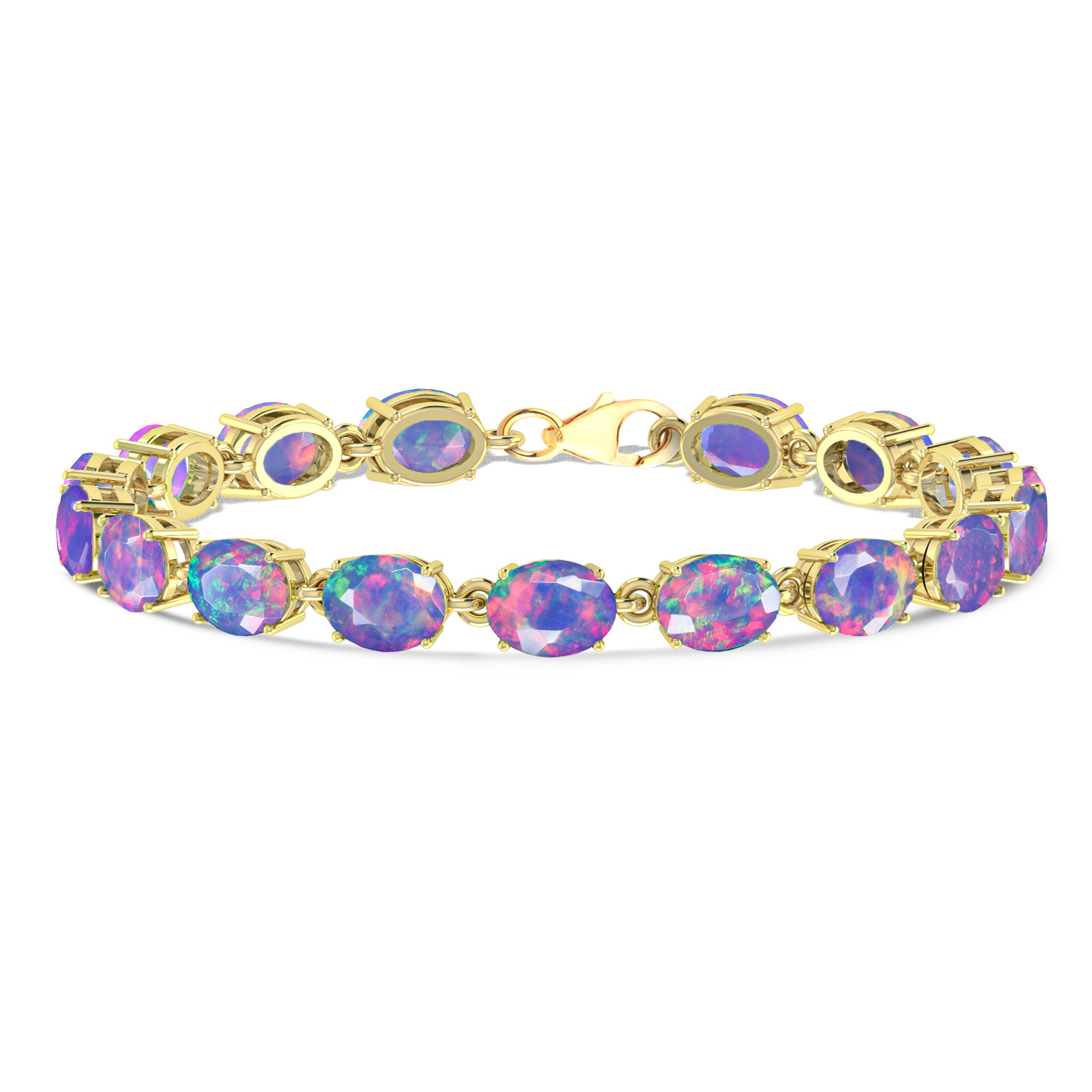 Purple Opal Gold Bracelet