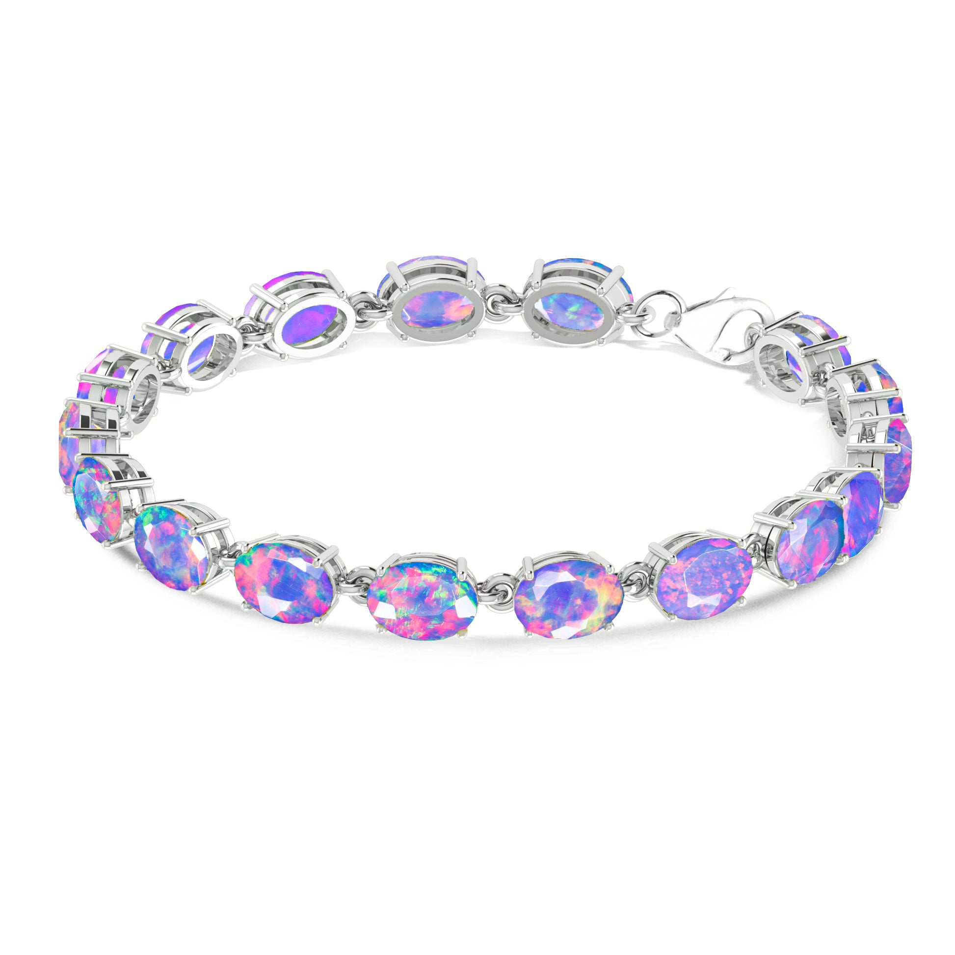 Lavender Opal Silver Bracelet