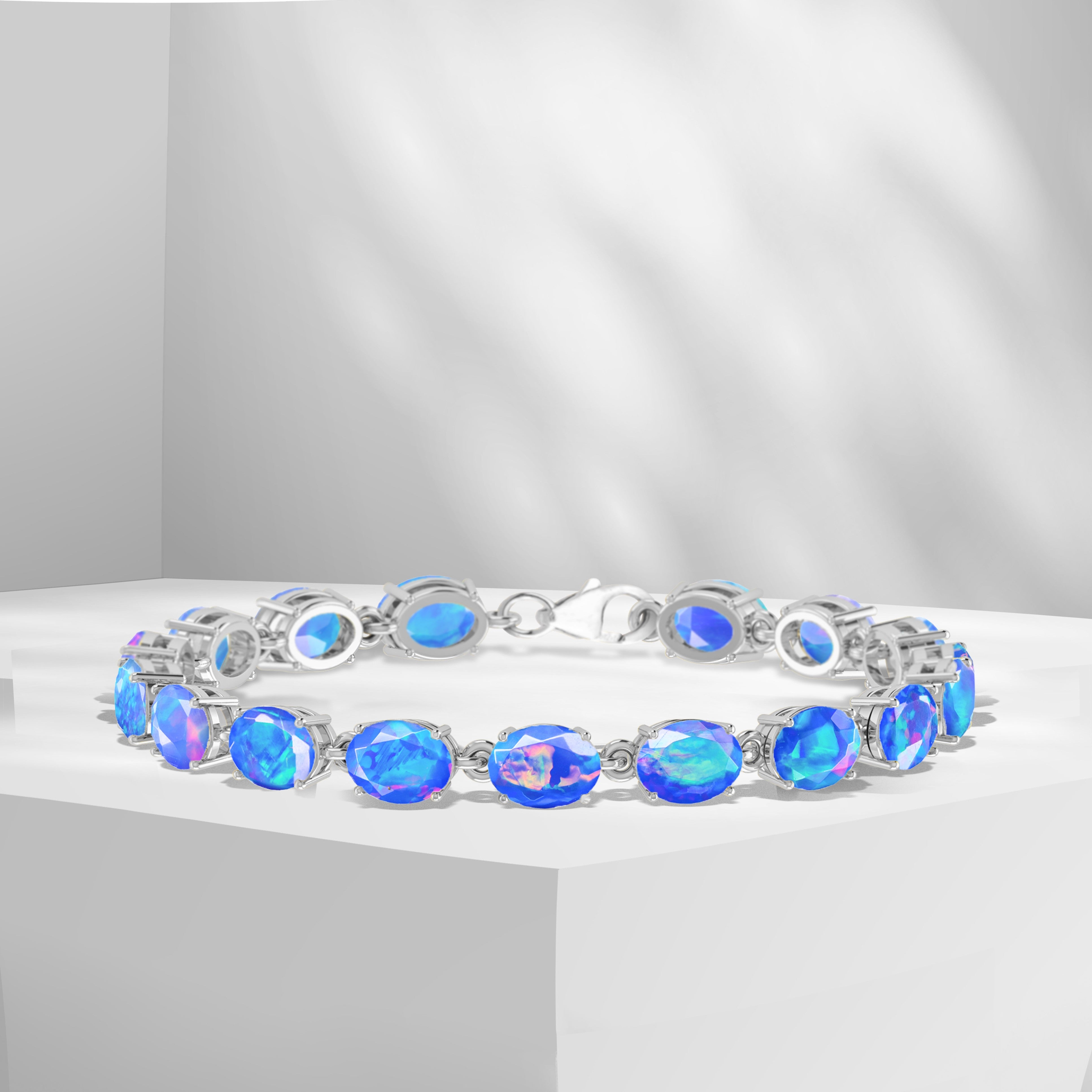 Blue Opal Tennis Bracelet Online