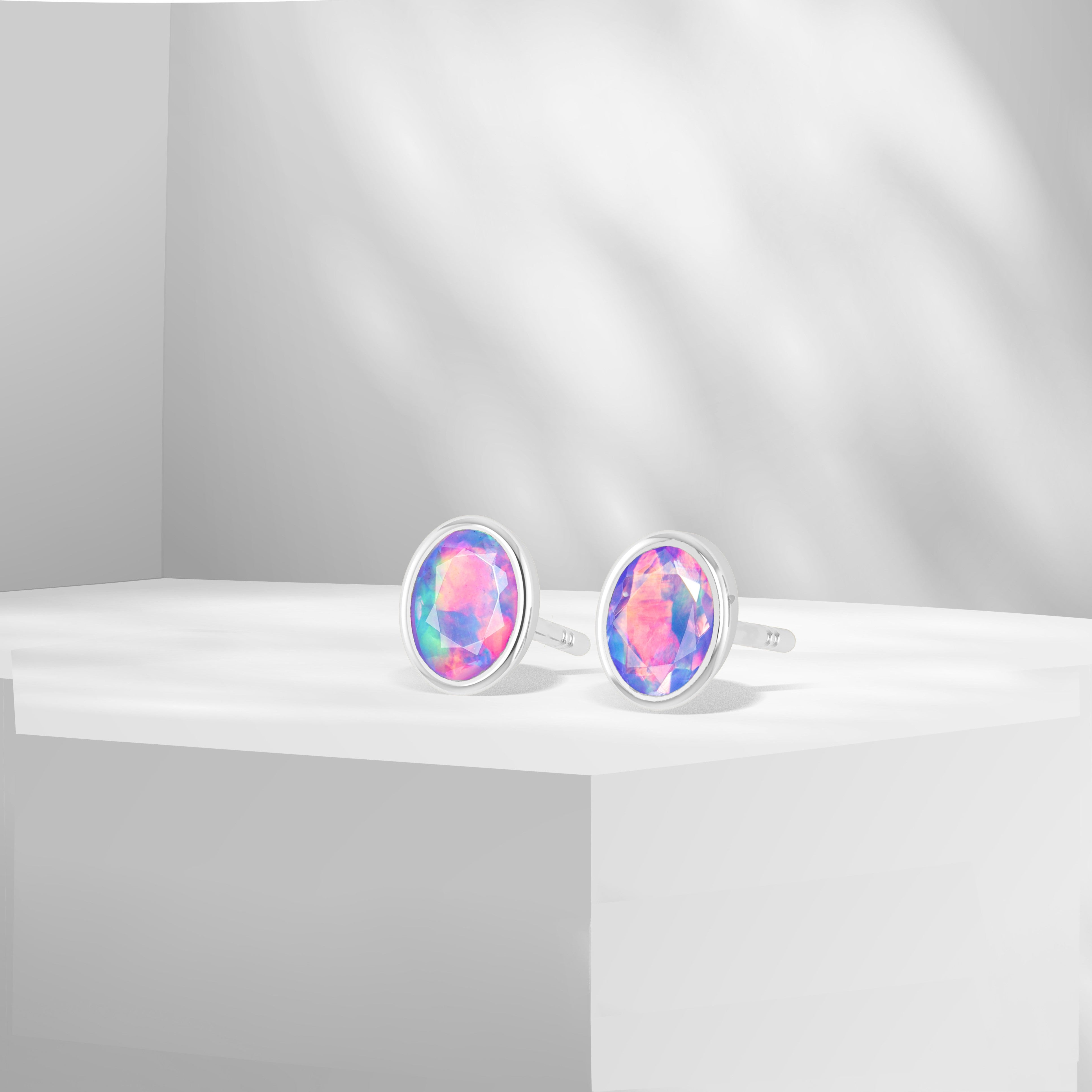 Opal Push Back Stud