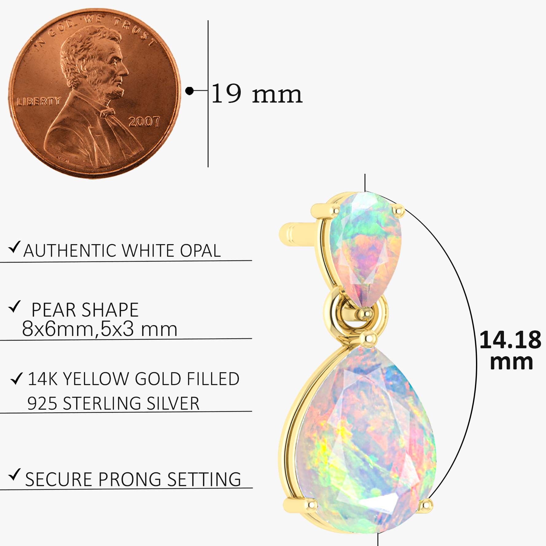 Opal Gold Earring