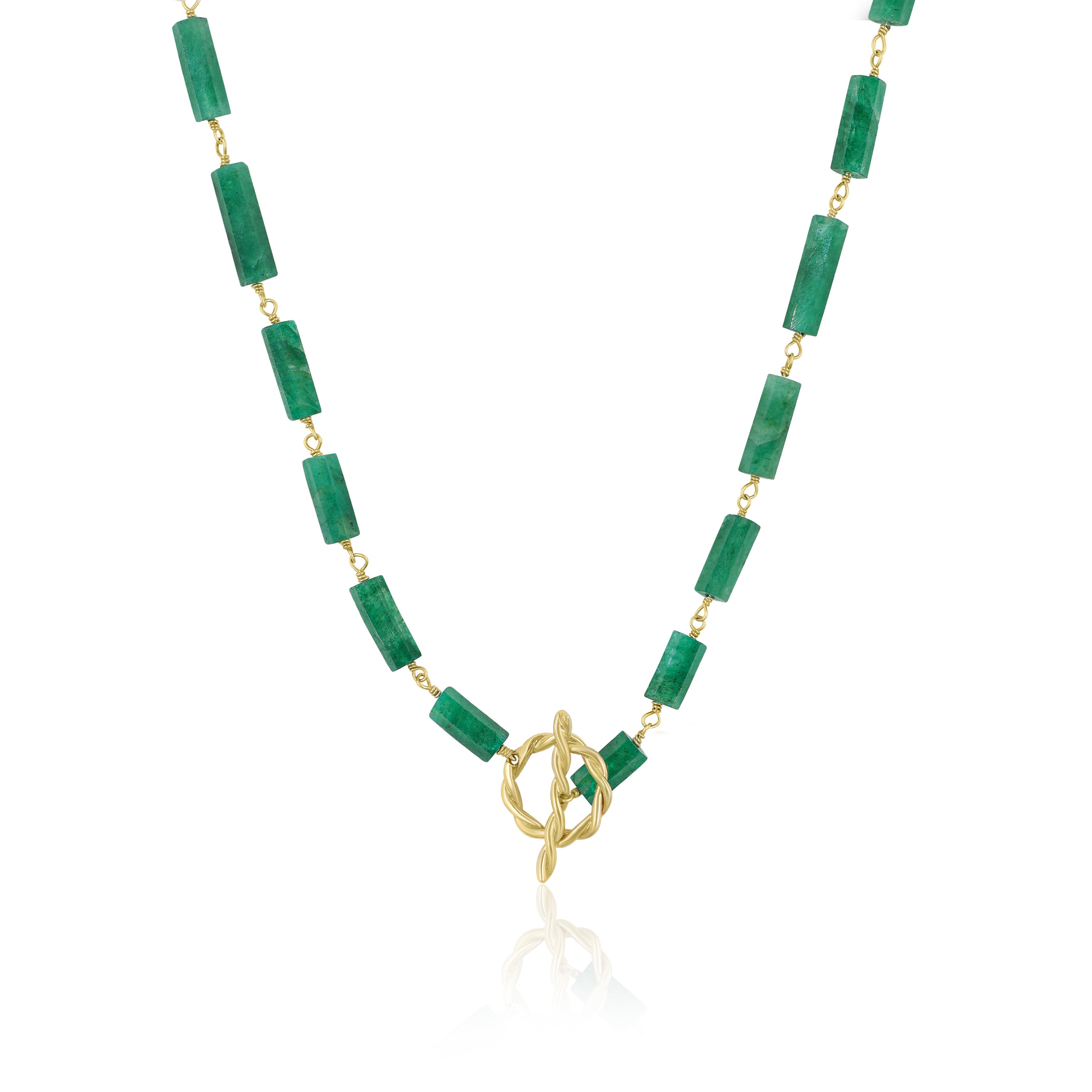 Emerald Pencil Necklace 