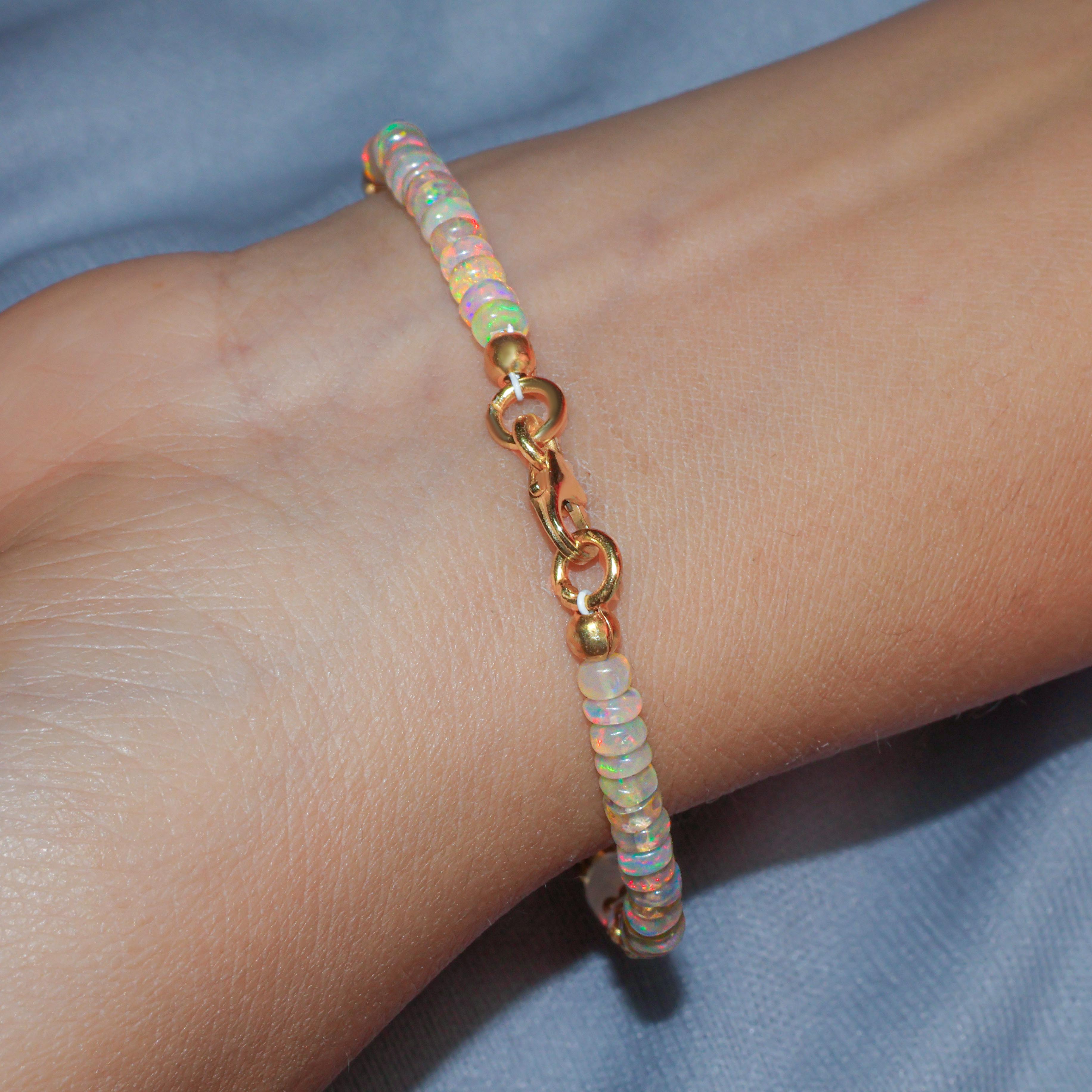 Handmade opal bracelet