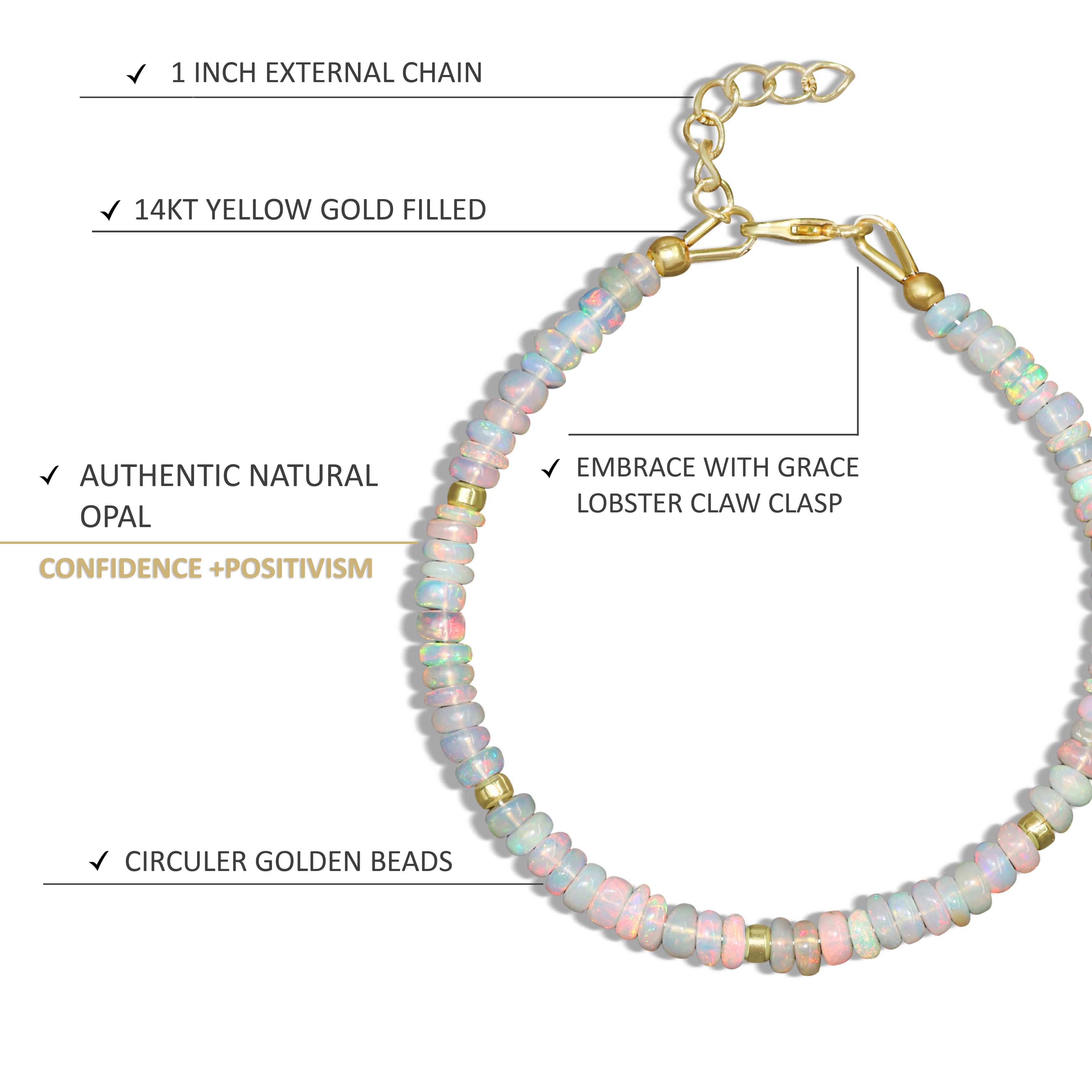 lobster claw clasp opal bracelet