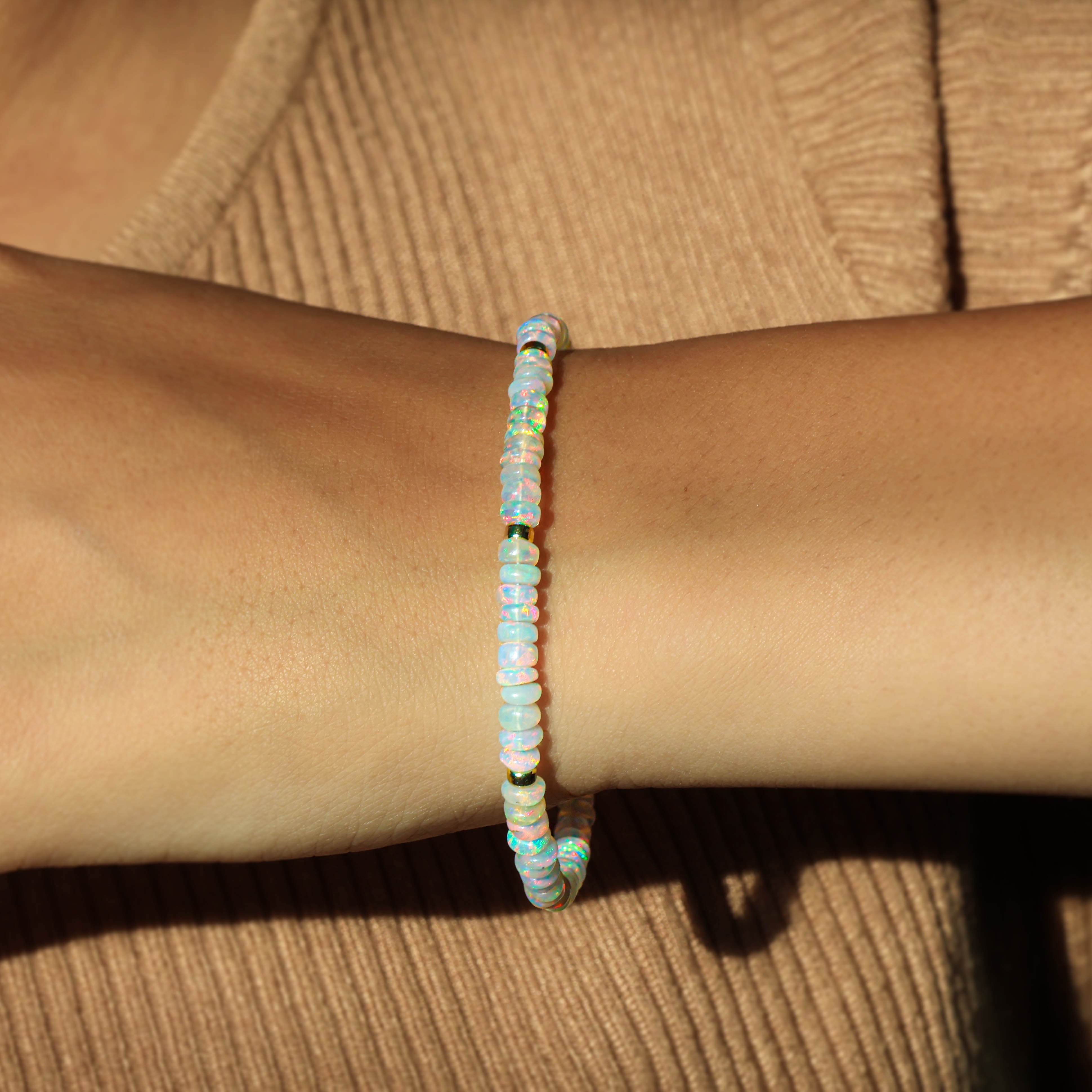 beaded opal bracelet