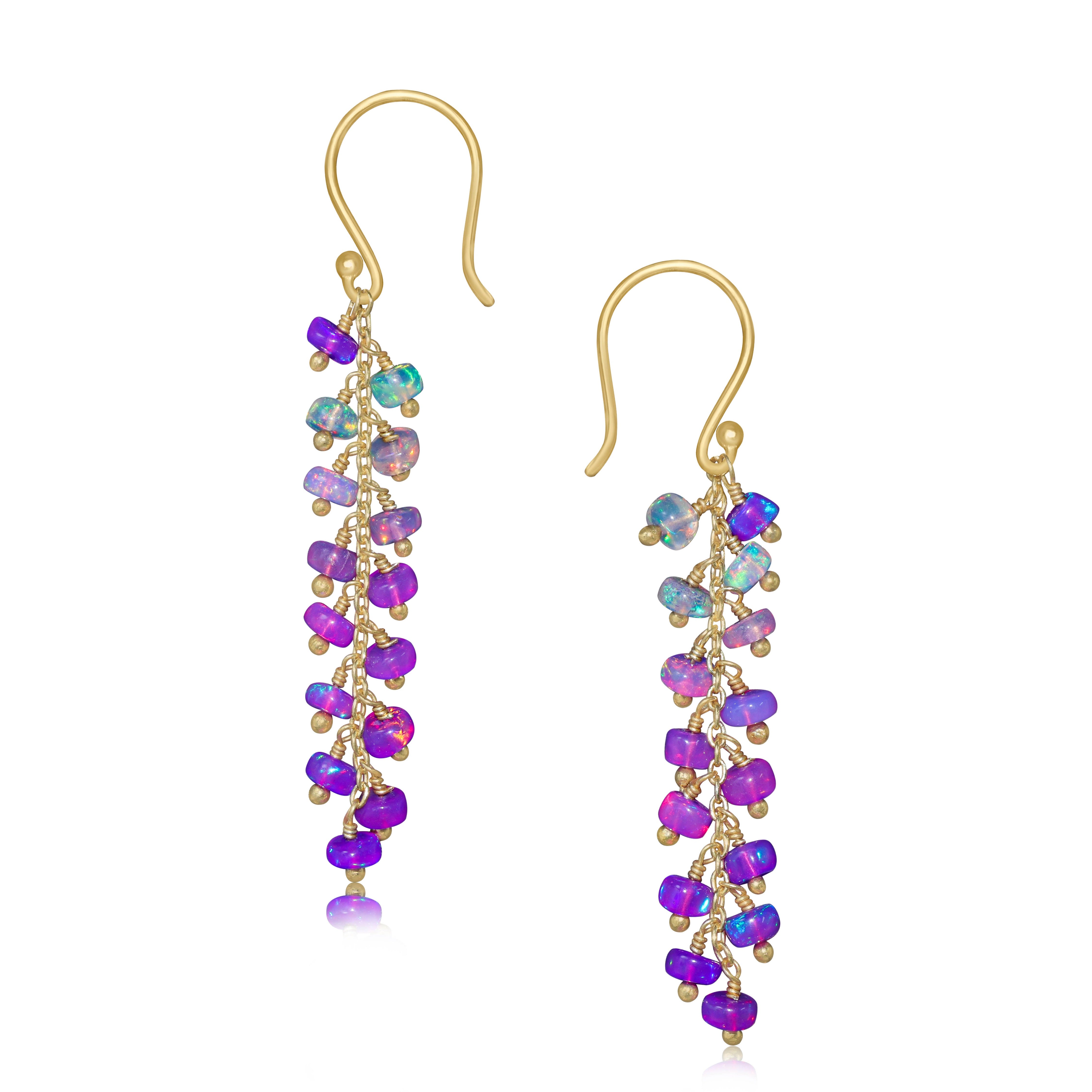 purple opal earrings