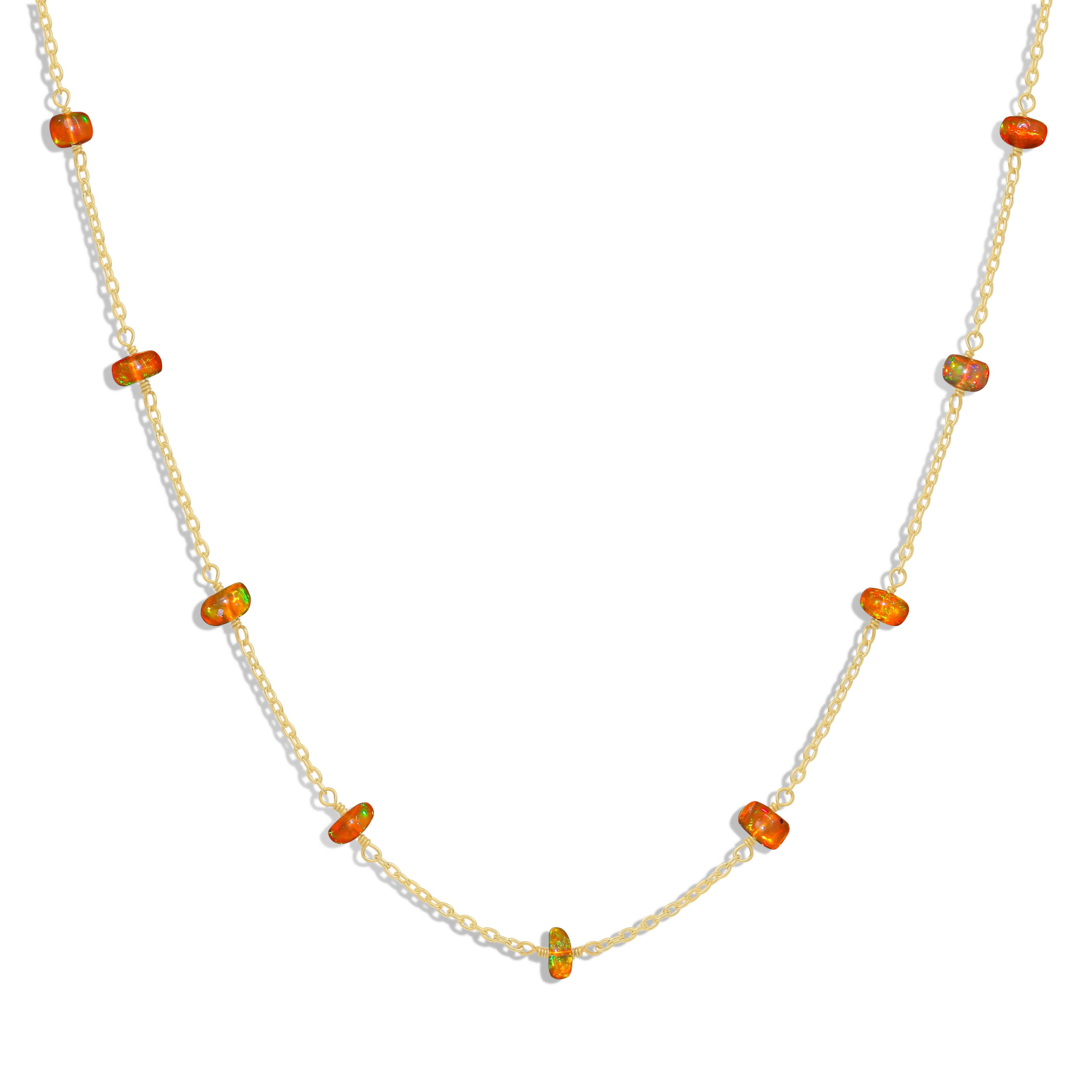 orange opal chain