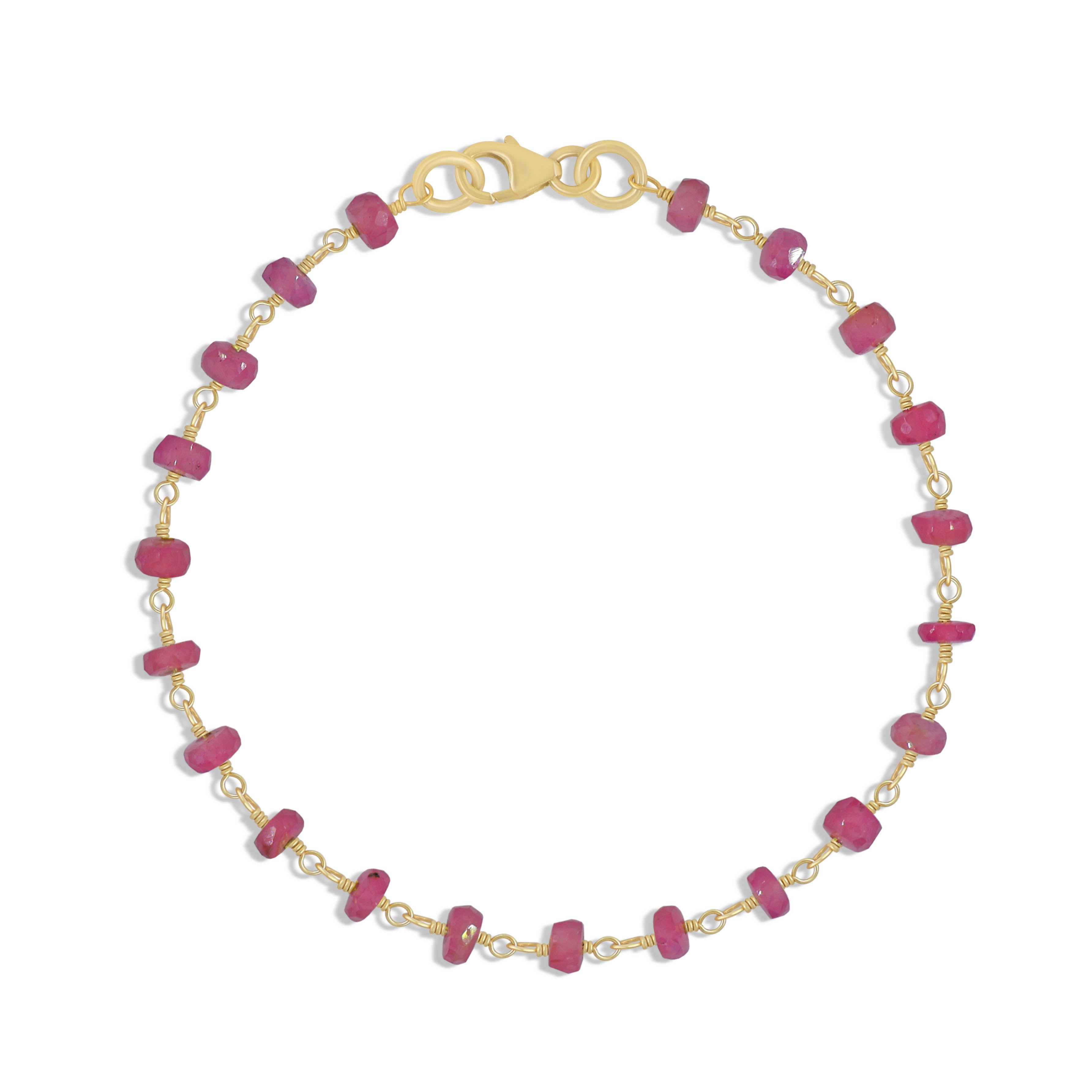 beads ruby chain bracelet