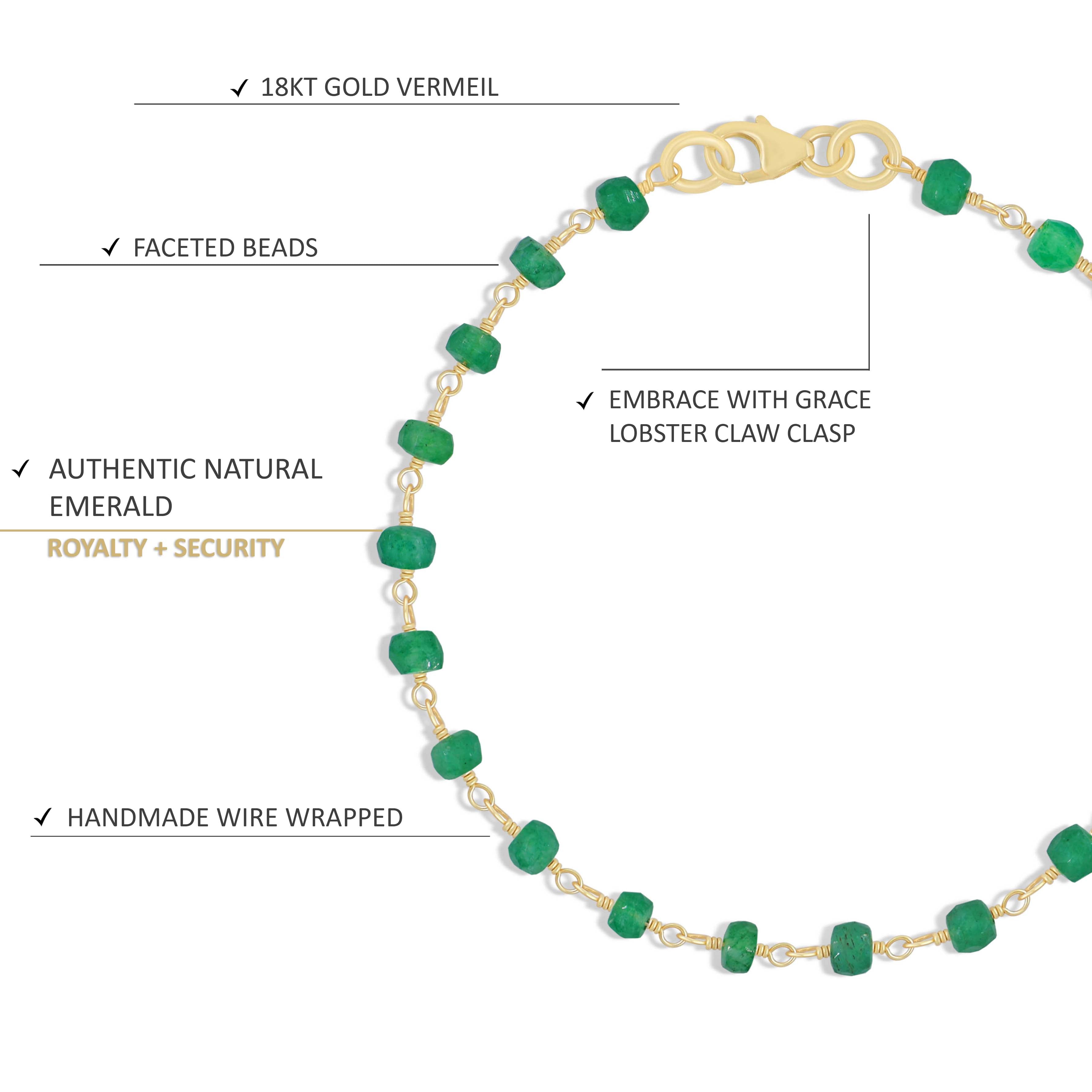 emerald chain bracelet