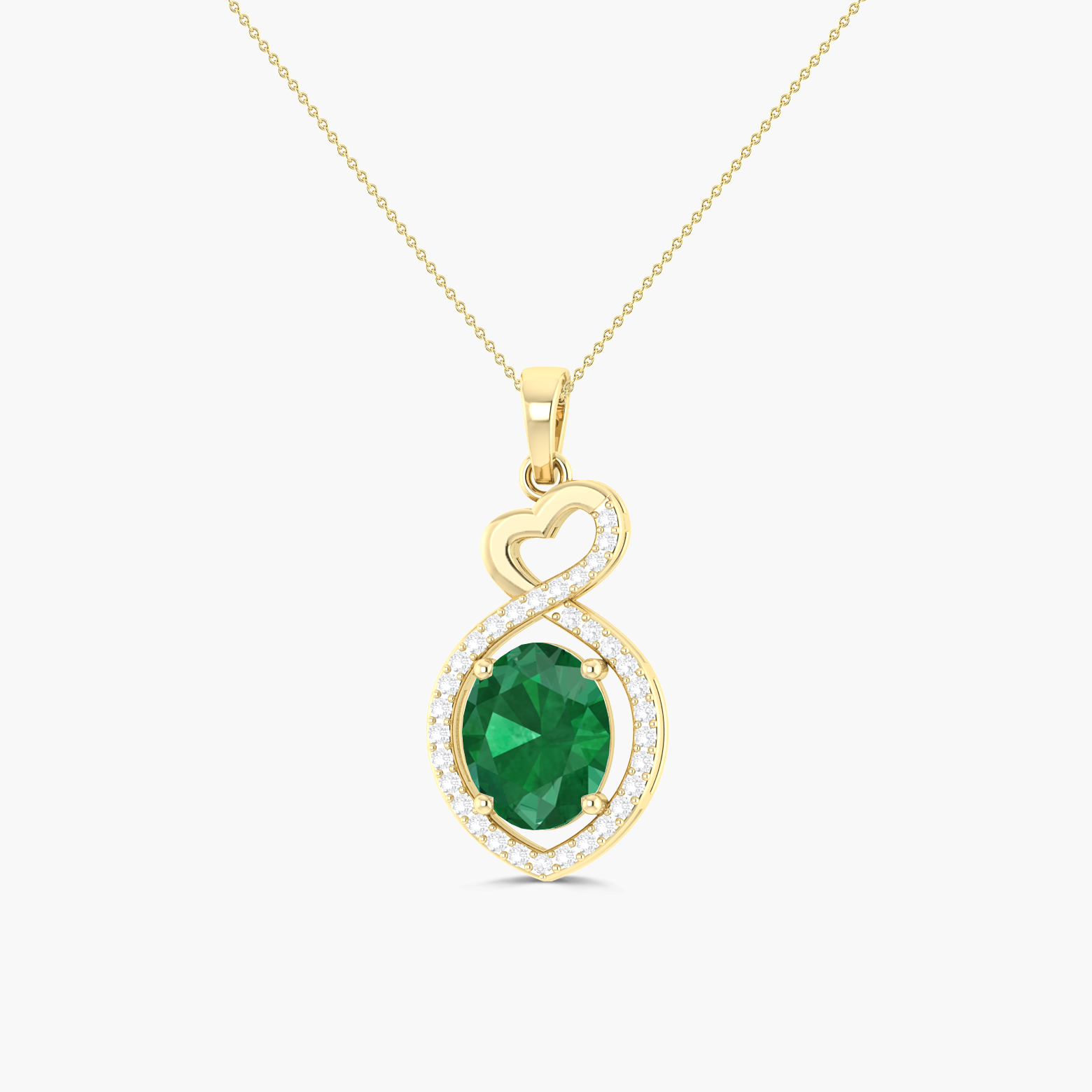 Infinity Pendant Emerald