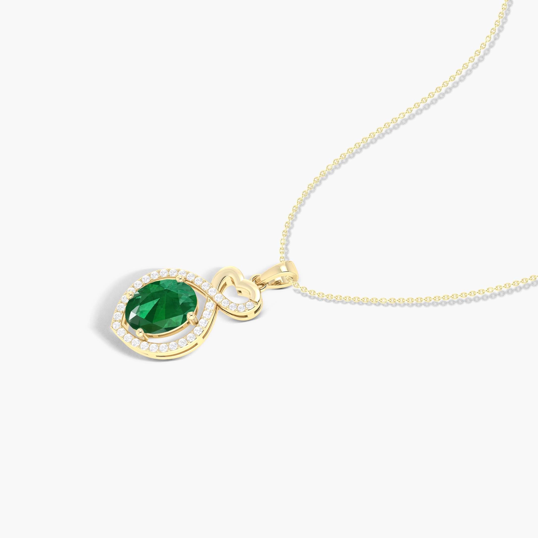 Infinity Pendant Emerald2