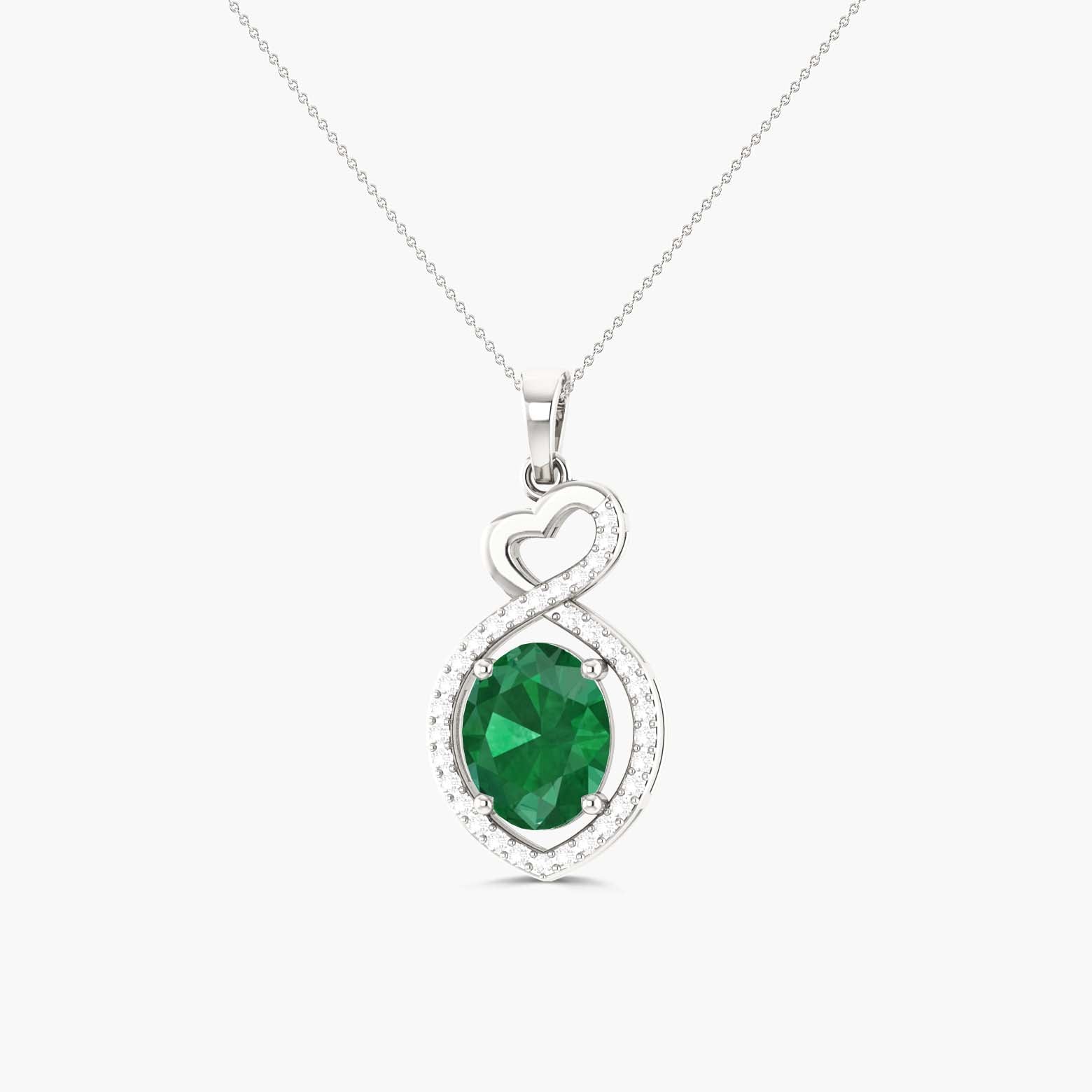 Infinity Pendant Emerald4