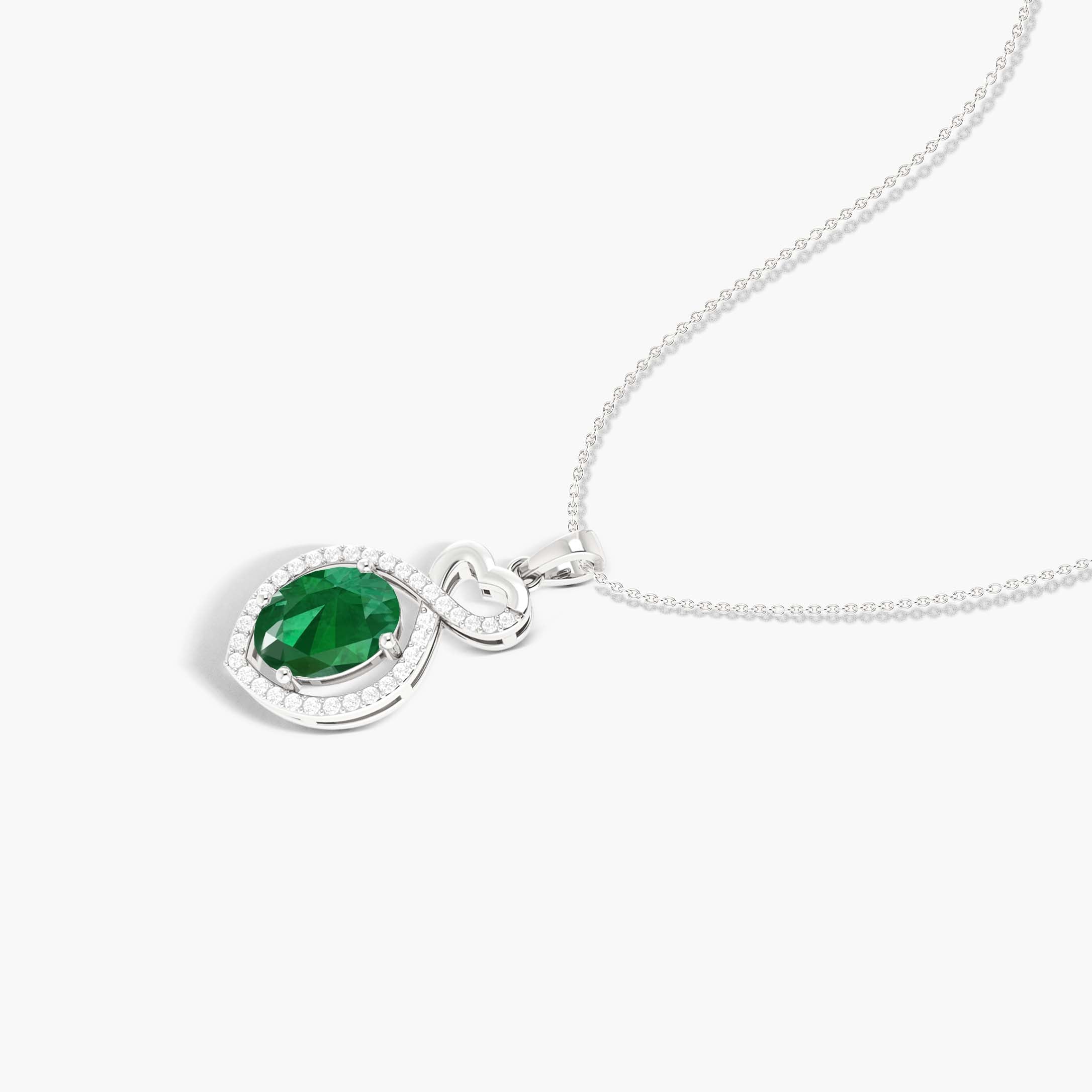 Infinity Pendant Emerald6