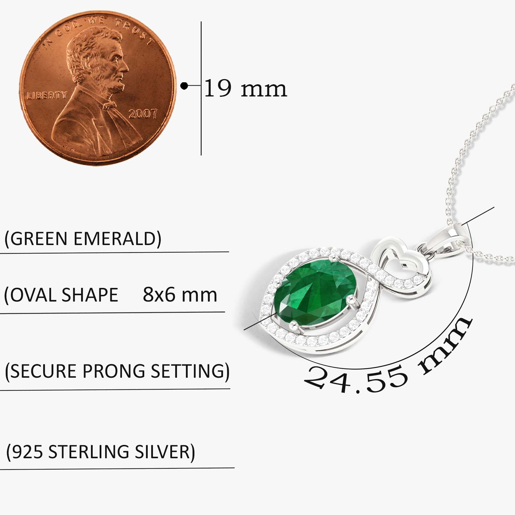 Infinity Pendant Emerald7