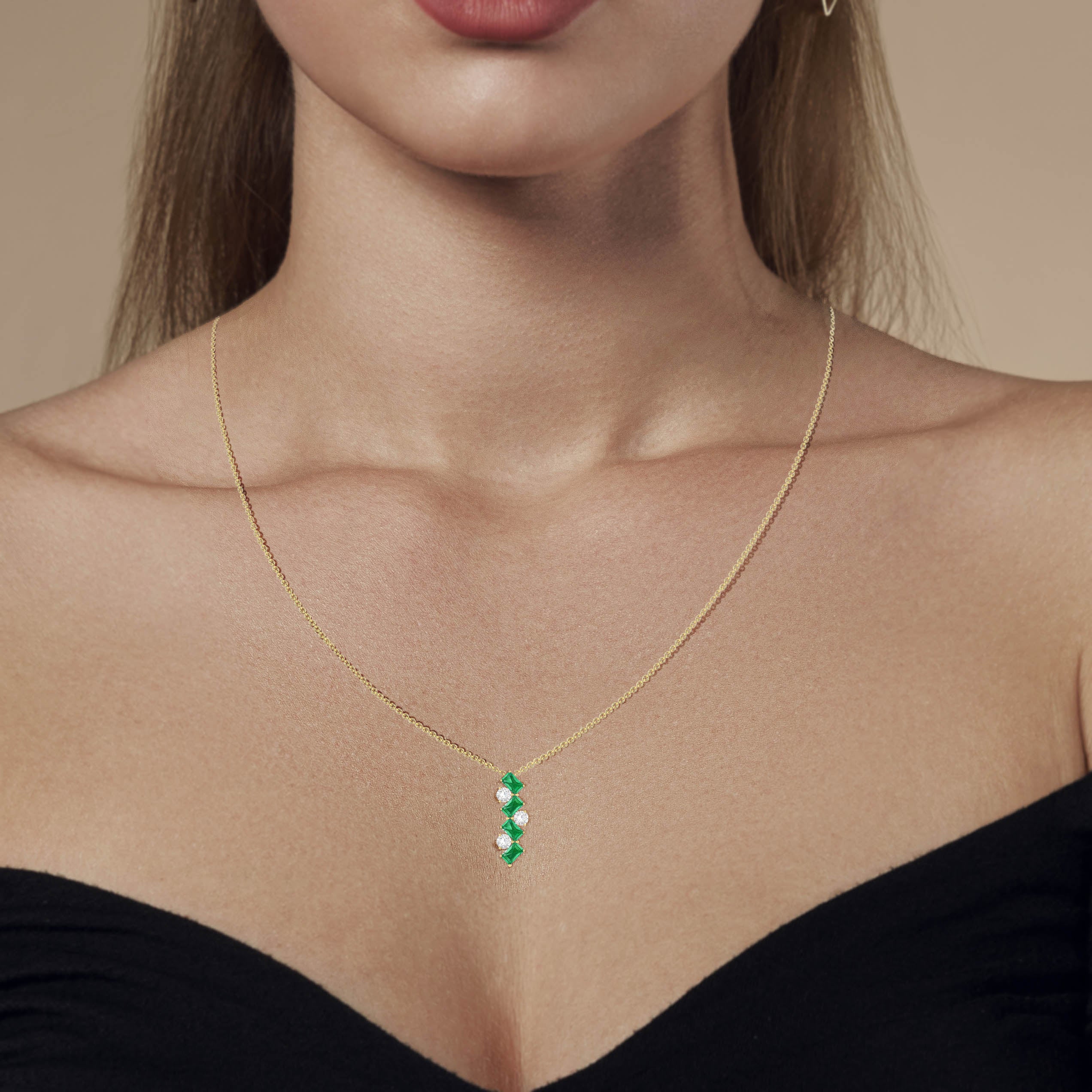 Emerald gemstone Necklace
