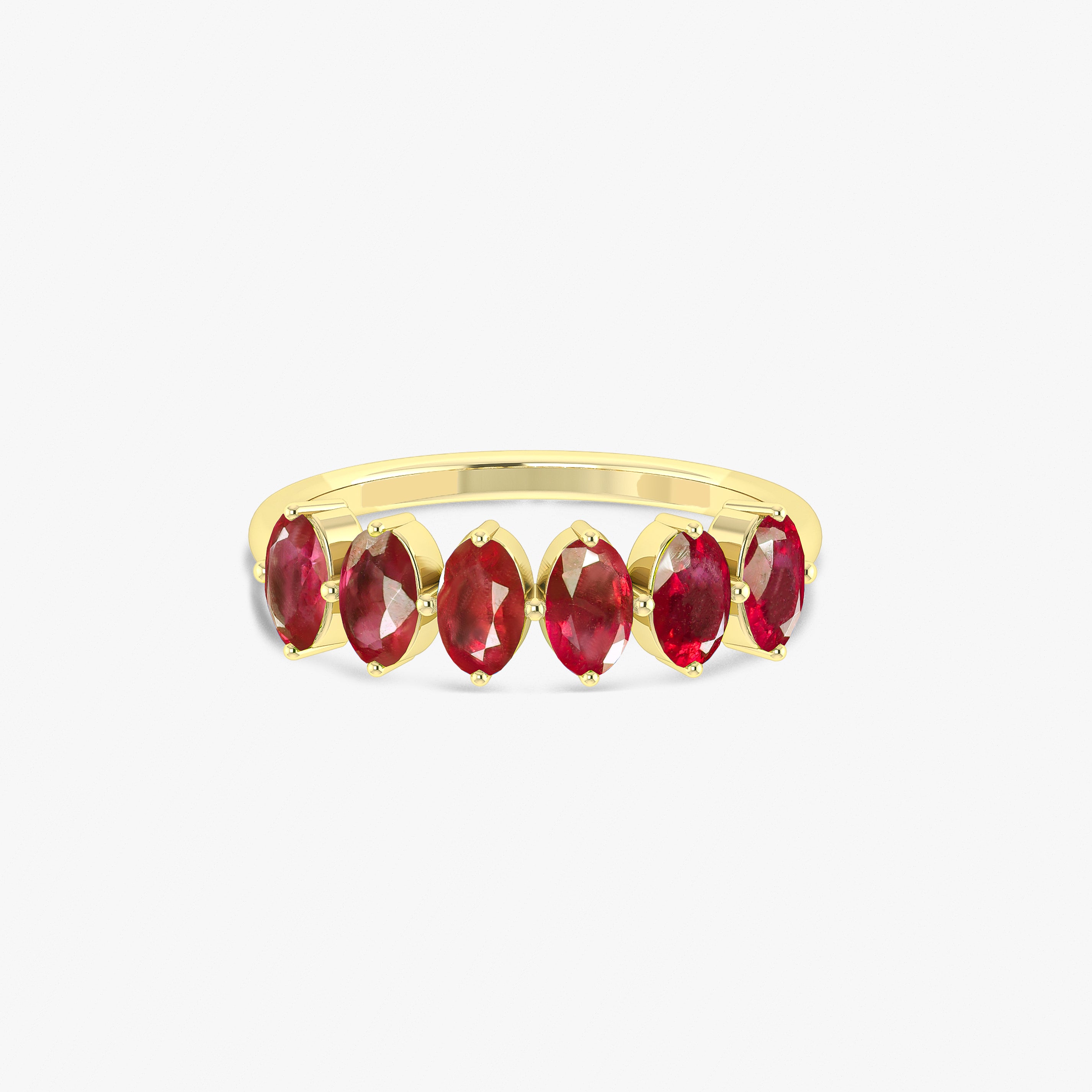 Red Oval Shape Ruby Gemstone Ring