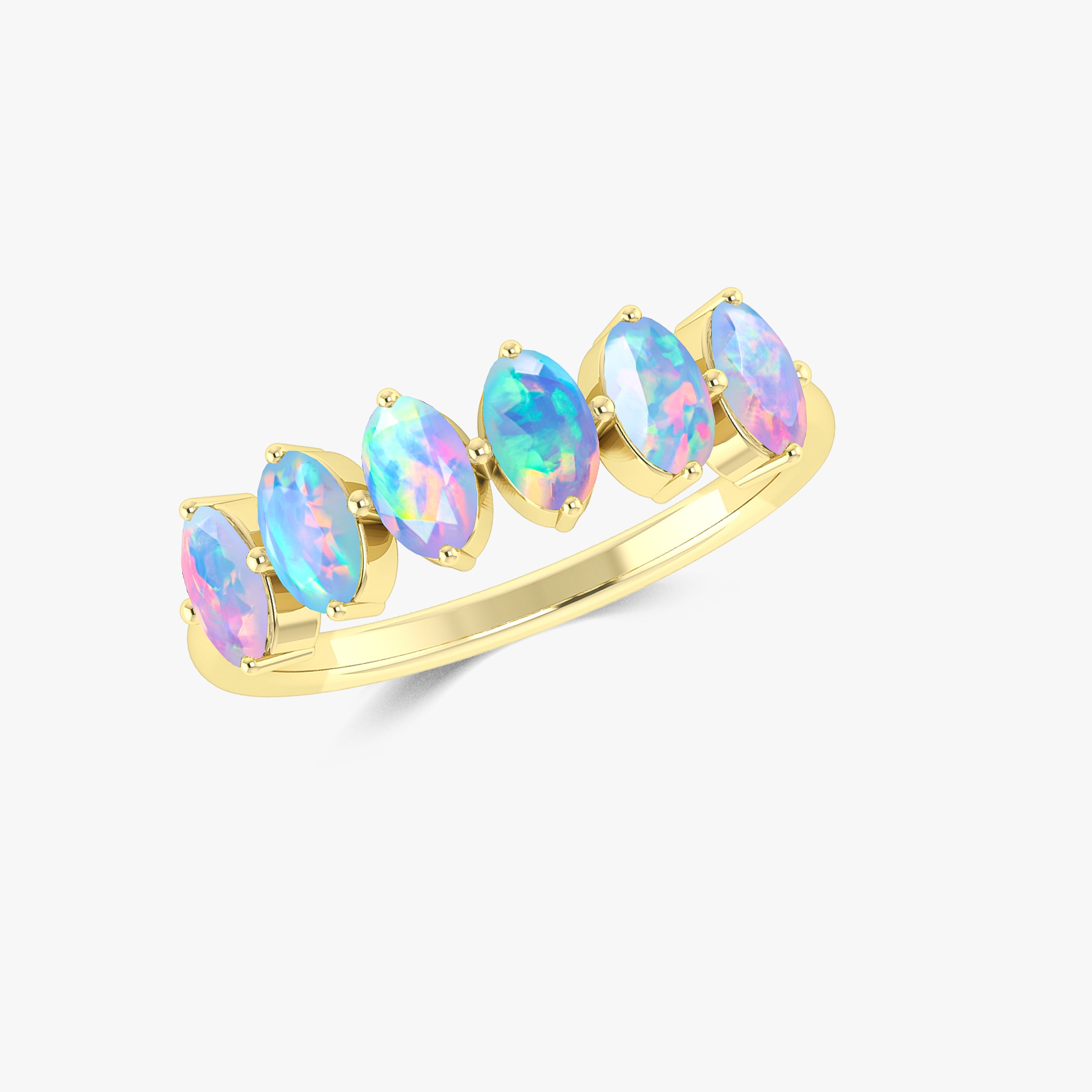 Multi Opal Gemstone Ring
