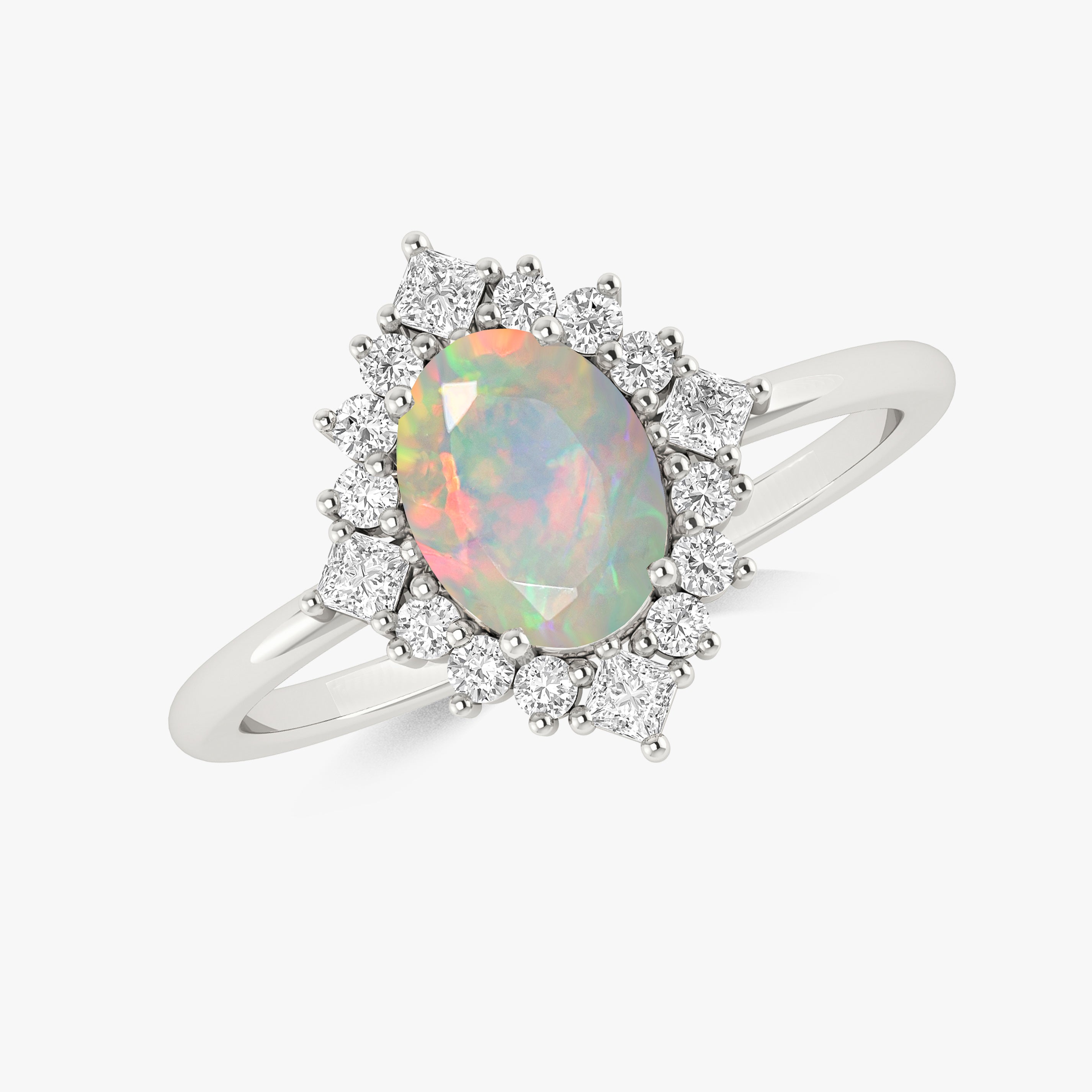 Natural Opal Wedding Ring