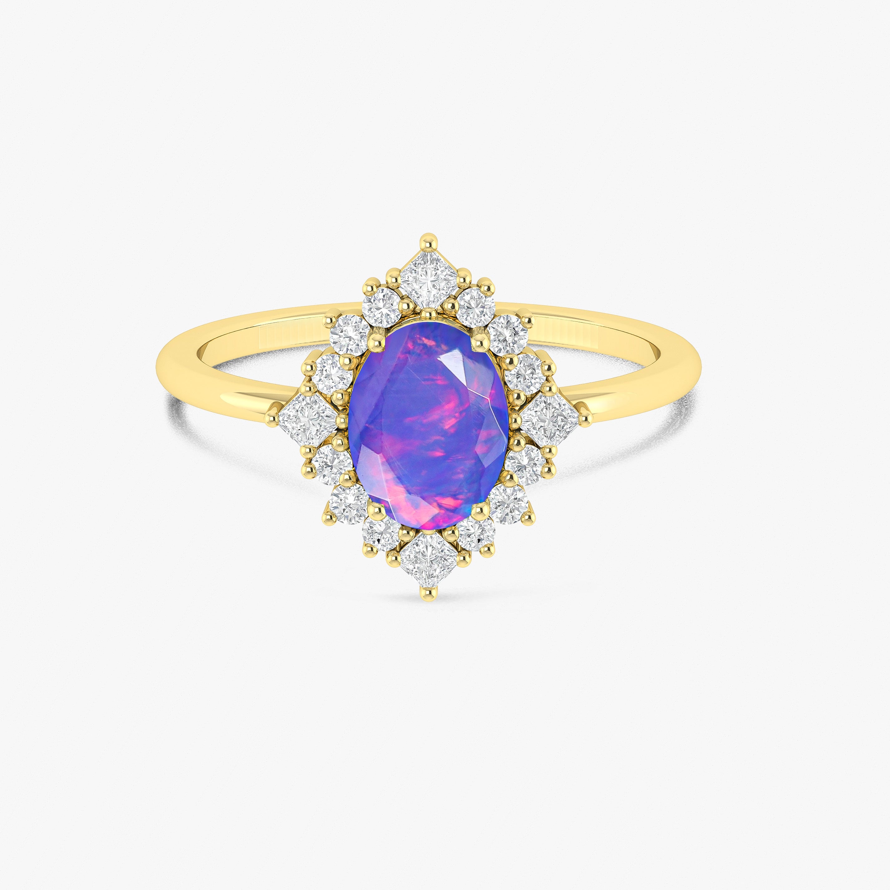 lavender Opal Gemstone Ring