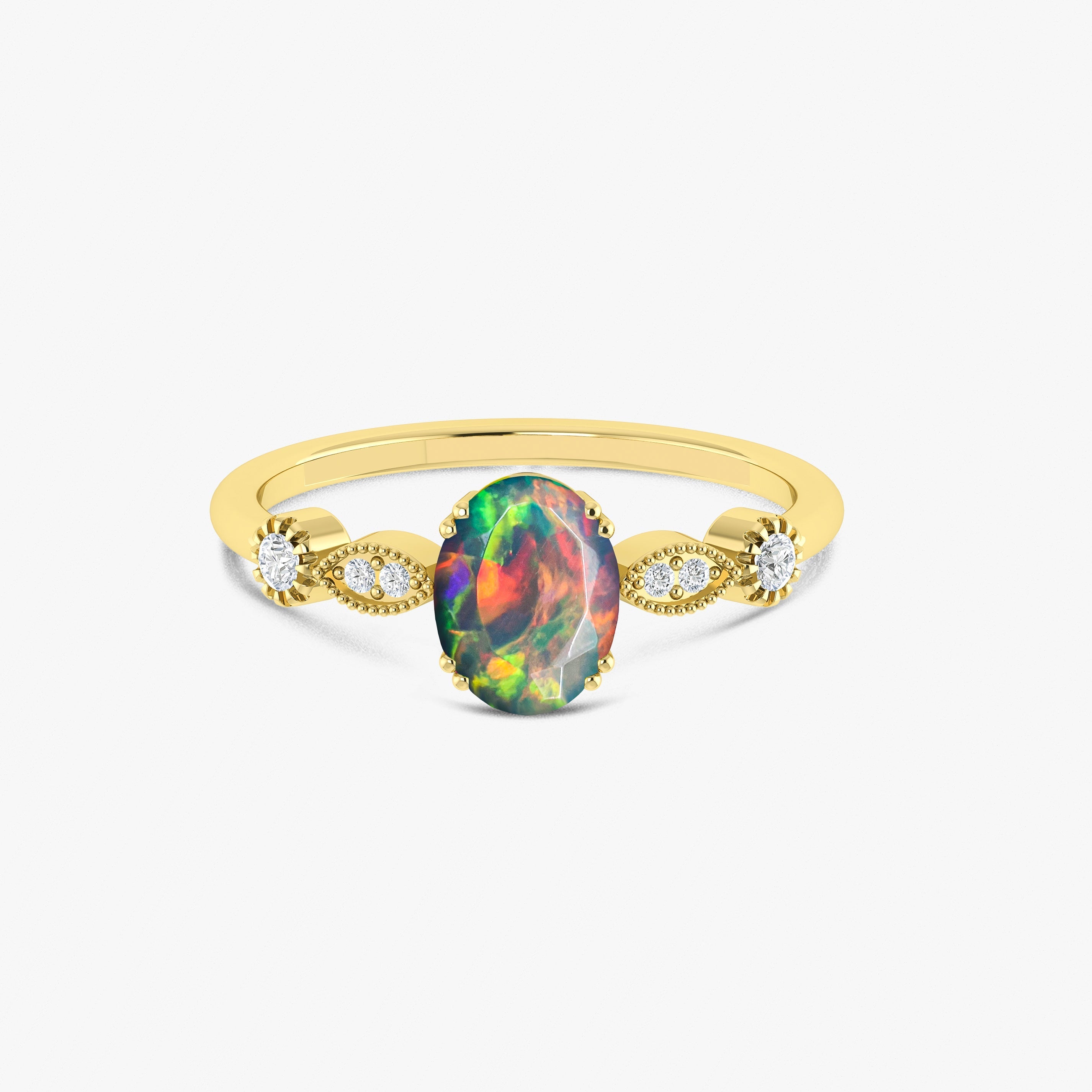 Black Opal Gemstone Ring Online