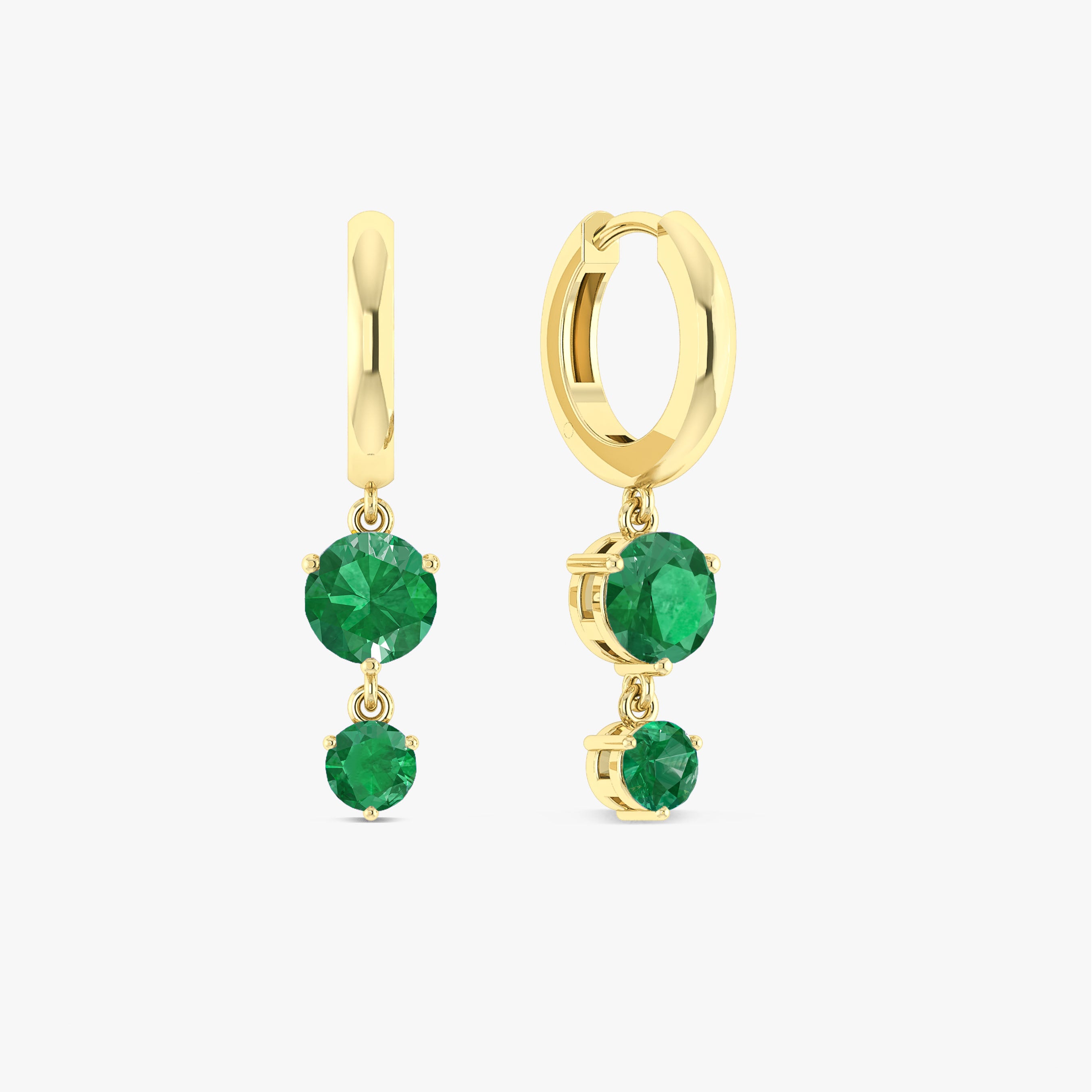Emerald Hoop Earring