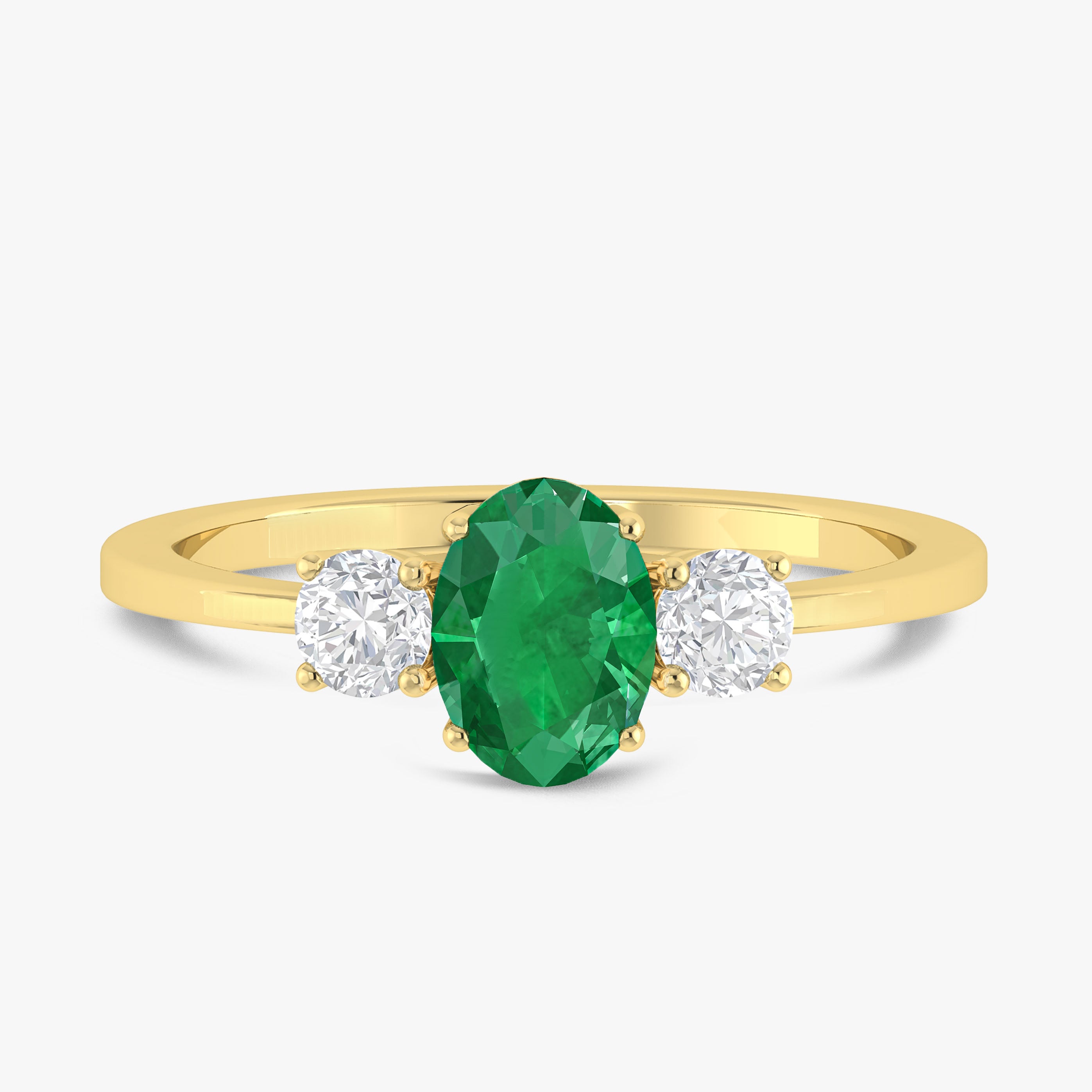 Green Emerald Gemstone Ring