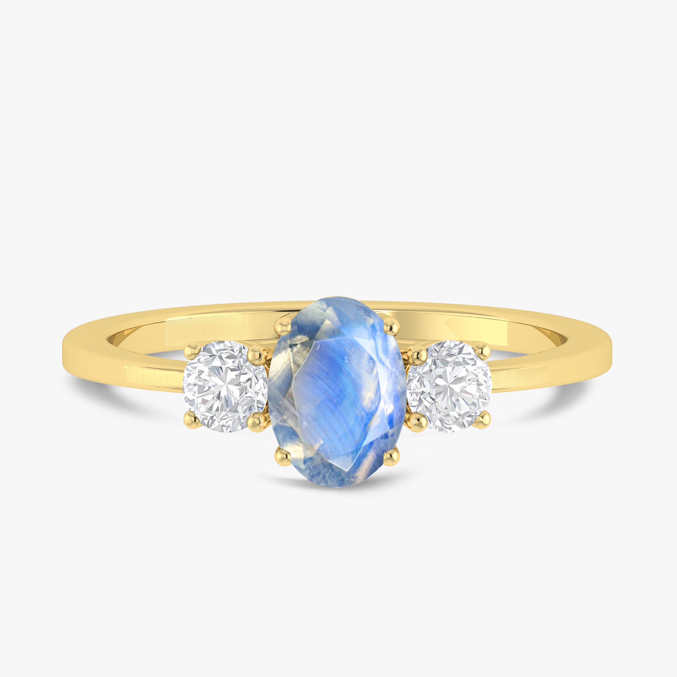 Genuine Moonstone Gemstone Ring