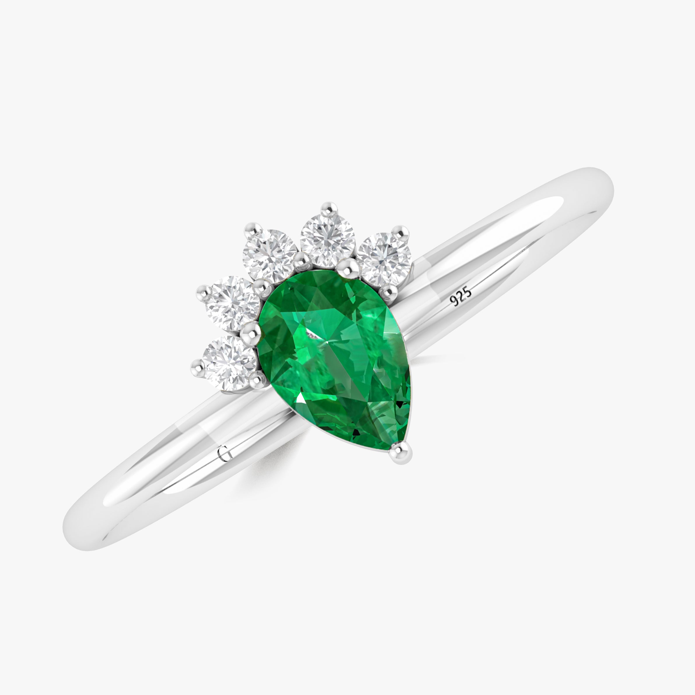 Faceted Emerald Ring Online