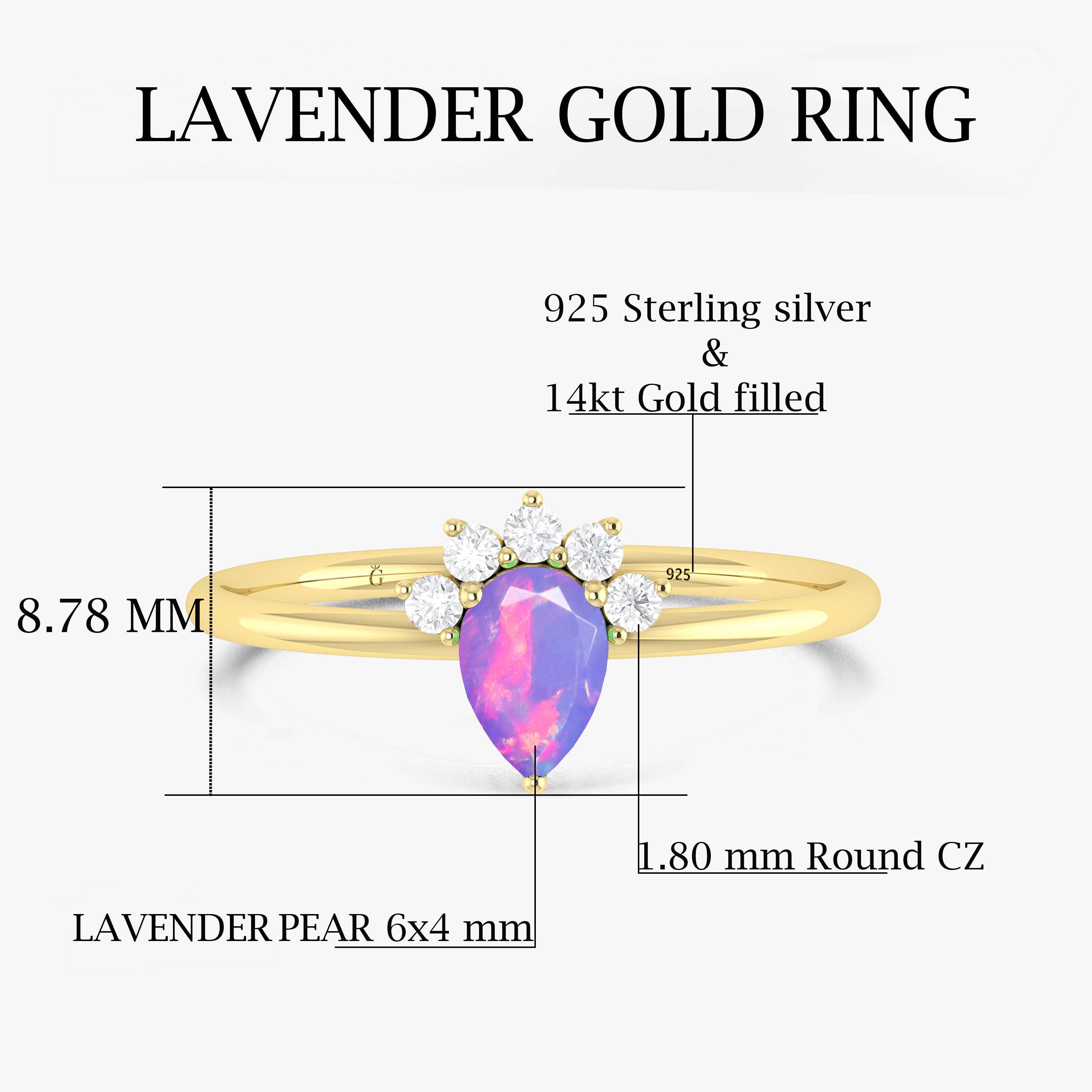 Lavender Gold Ring