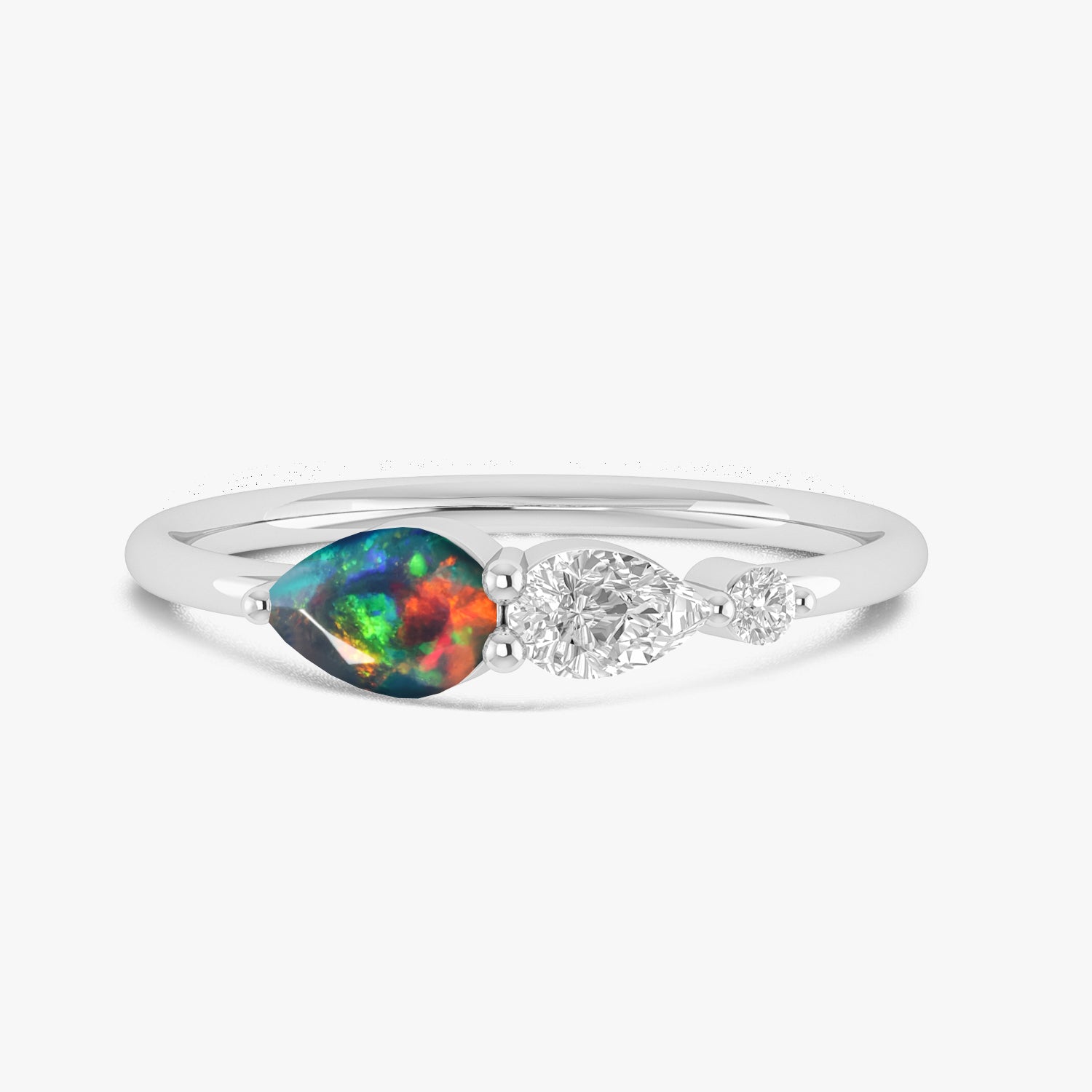 Black Opal Gemstone Ring