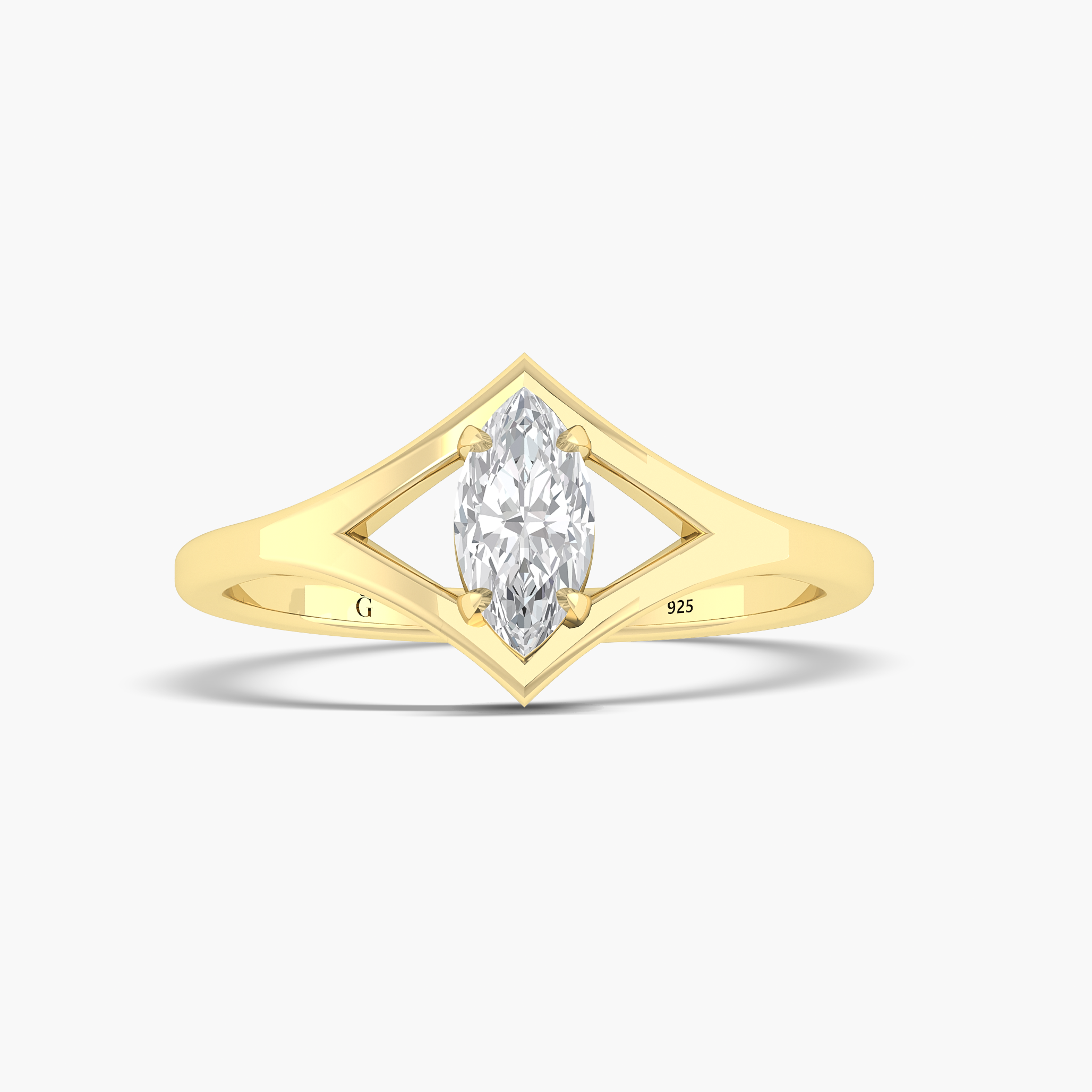 Marquise simulated diamond zircon Wedding or engagement ring