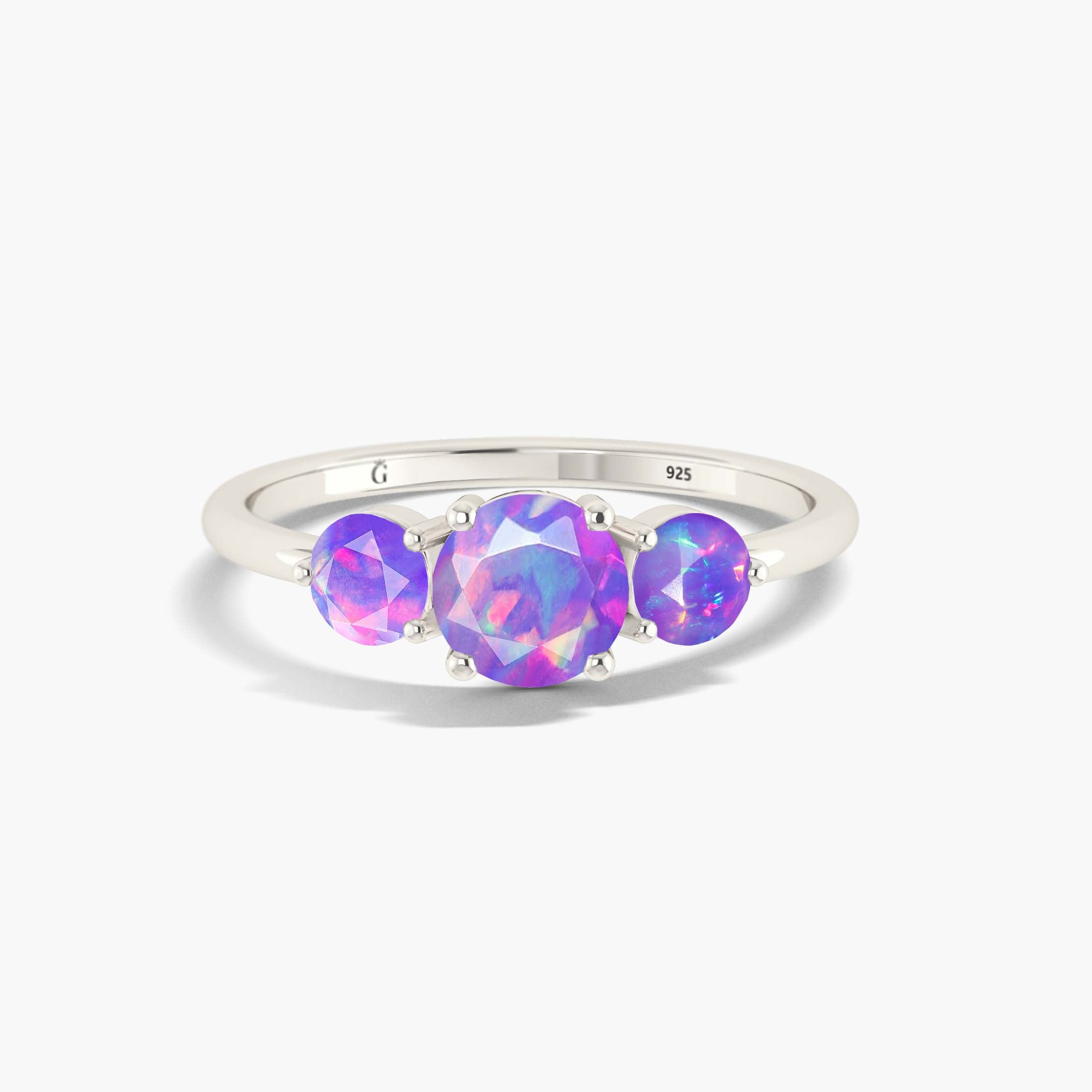 Elegant Lavender Opal Ring