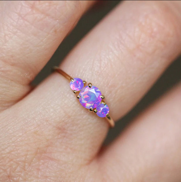 Elegant Lavender Opal Ring