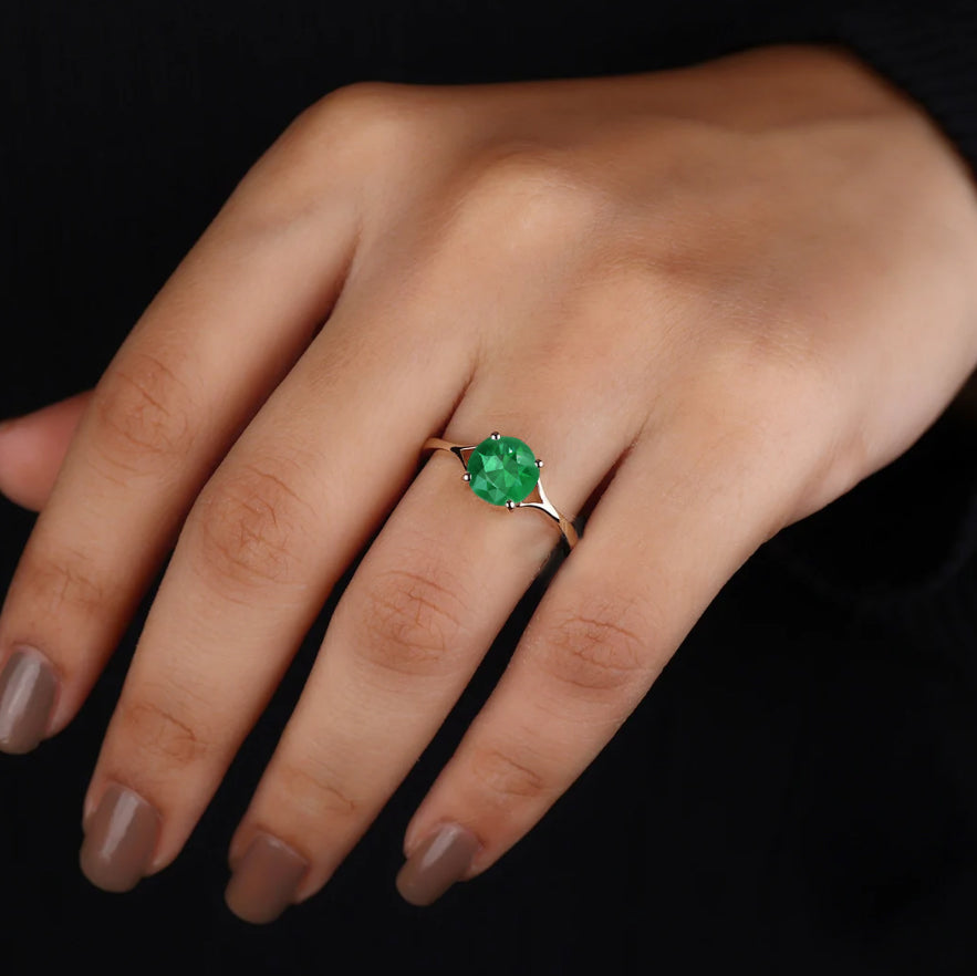 Green Emerald  Ring