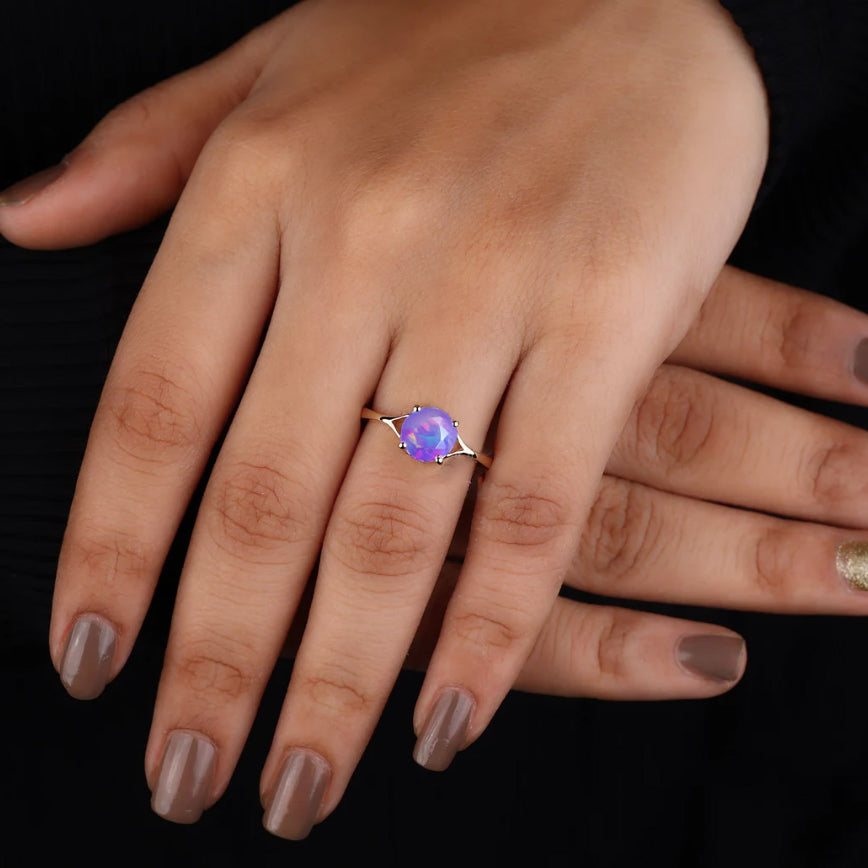 Purple Opal Ring