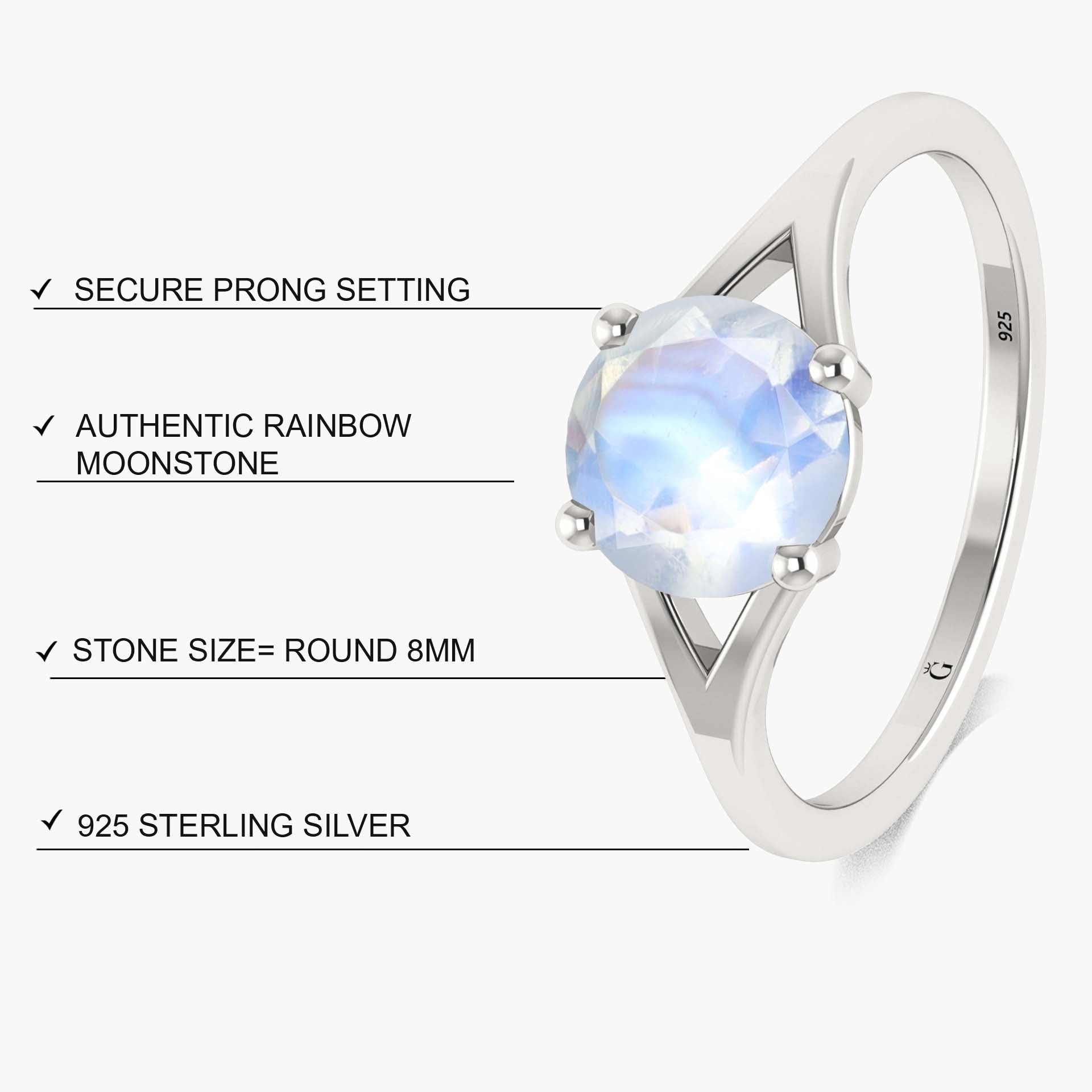 Moonstone Silver Ring