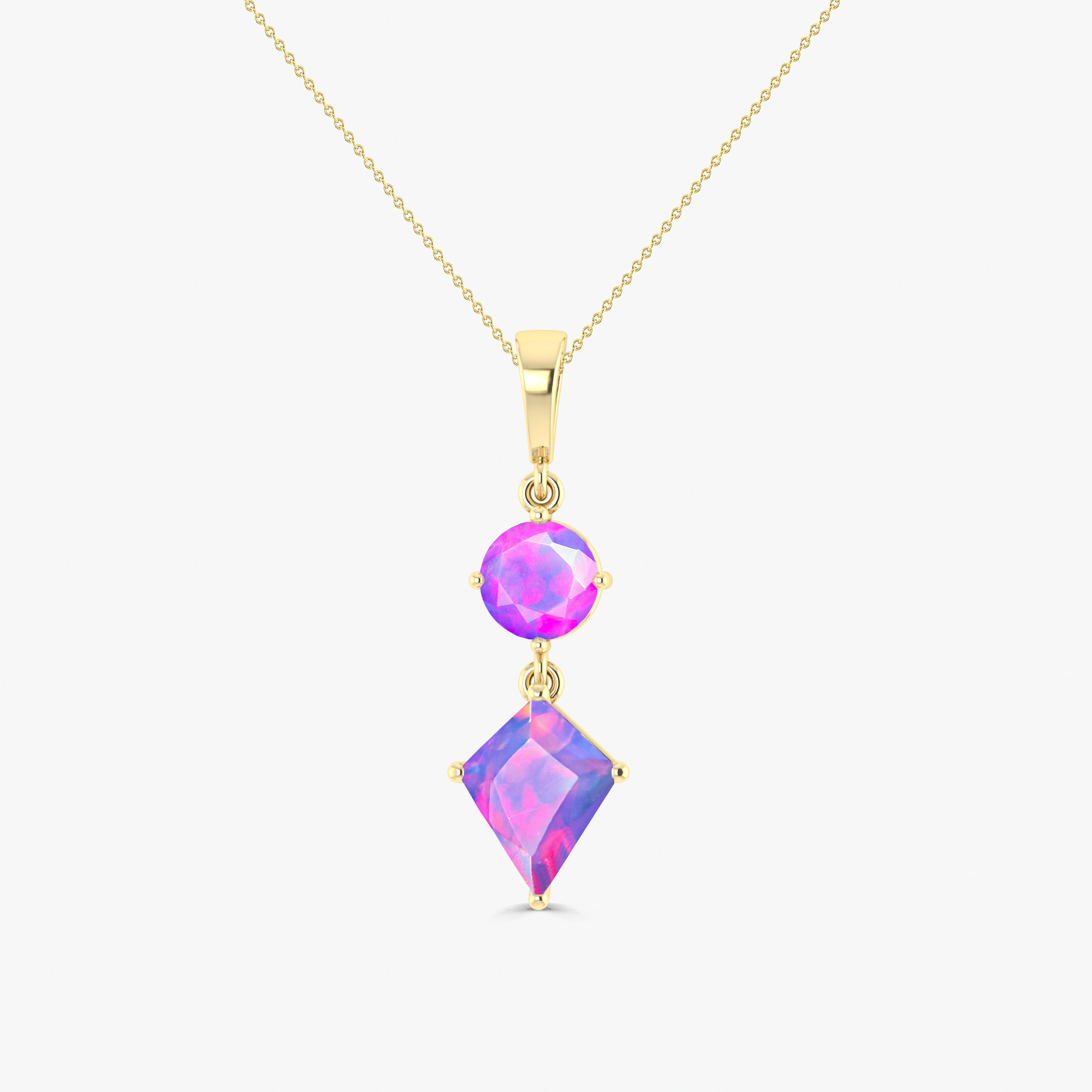 lavender opal pendant necklace