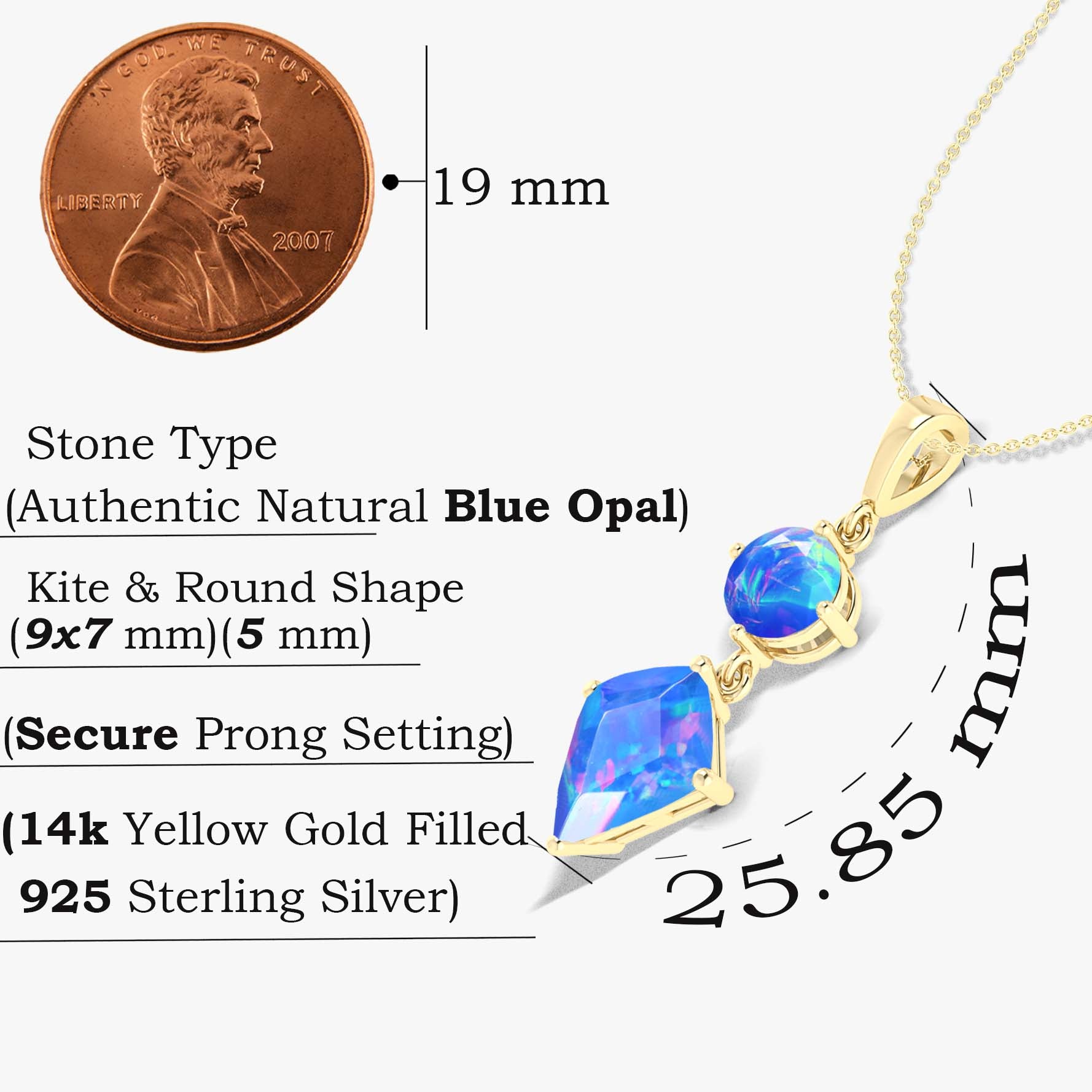 blue opal pendant