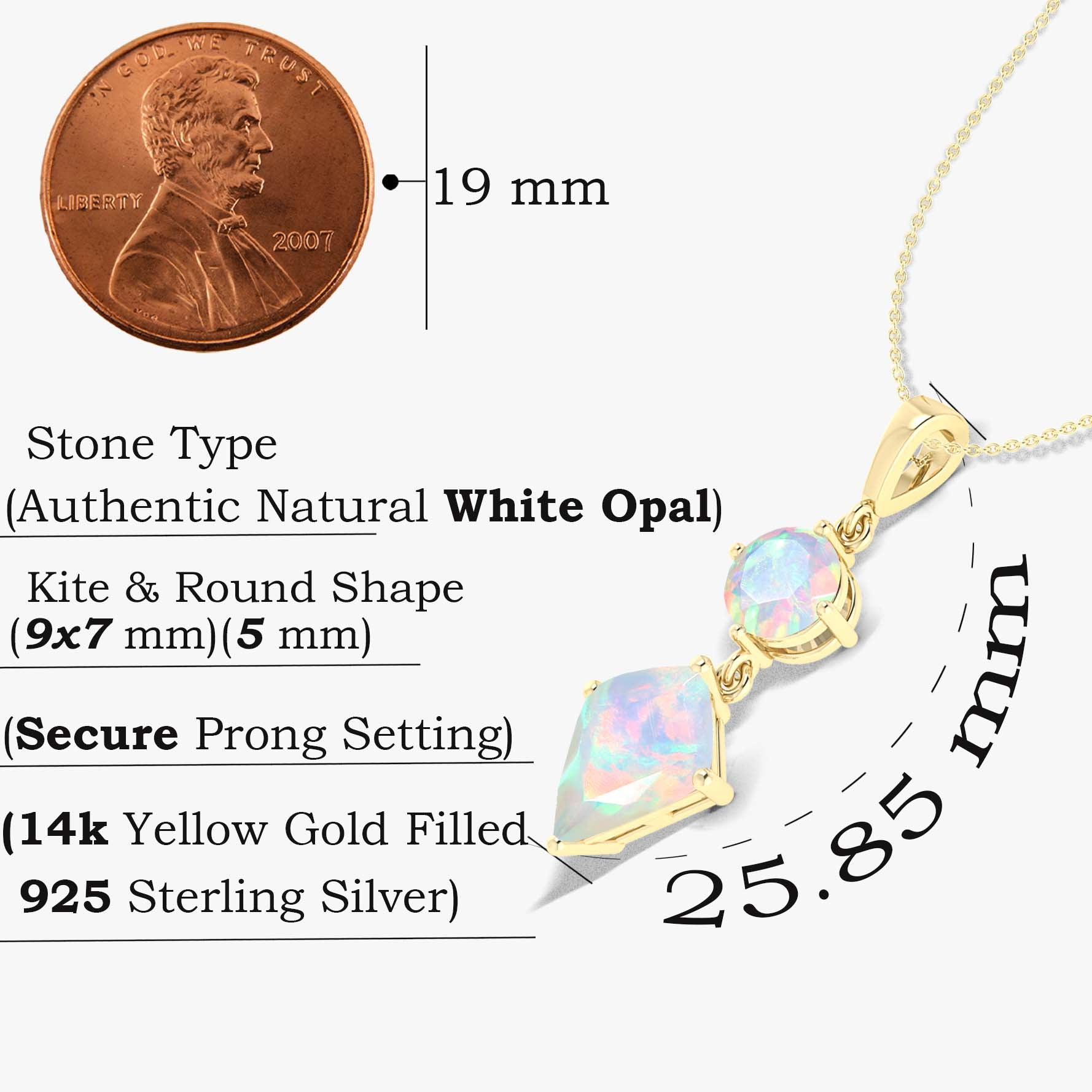 white opal pendant