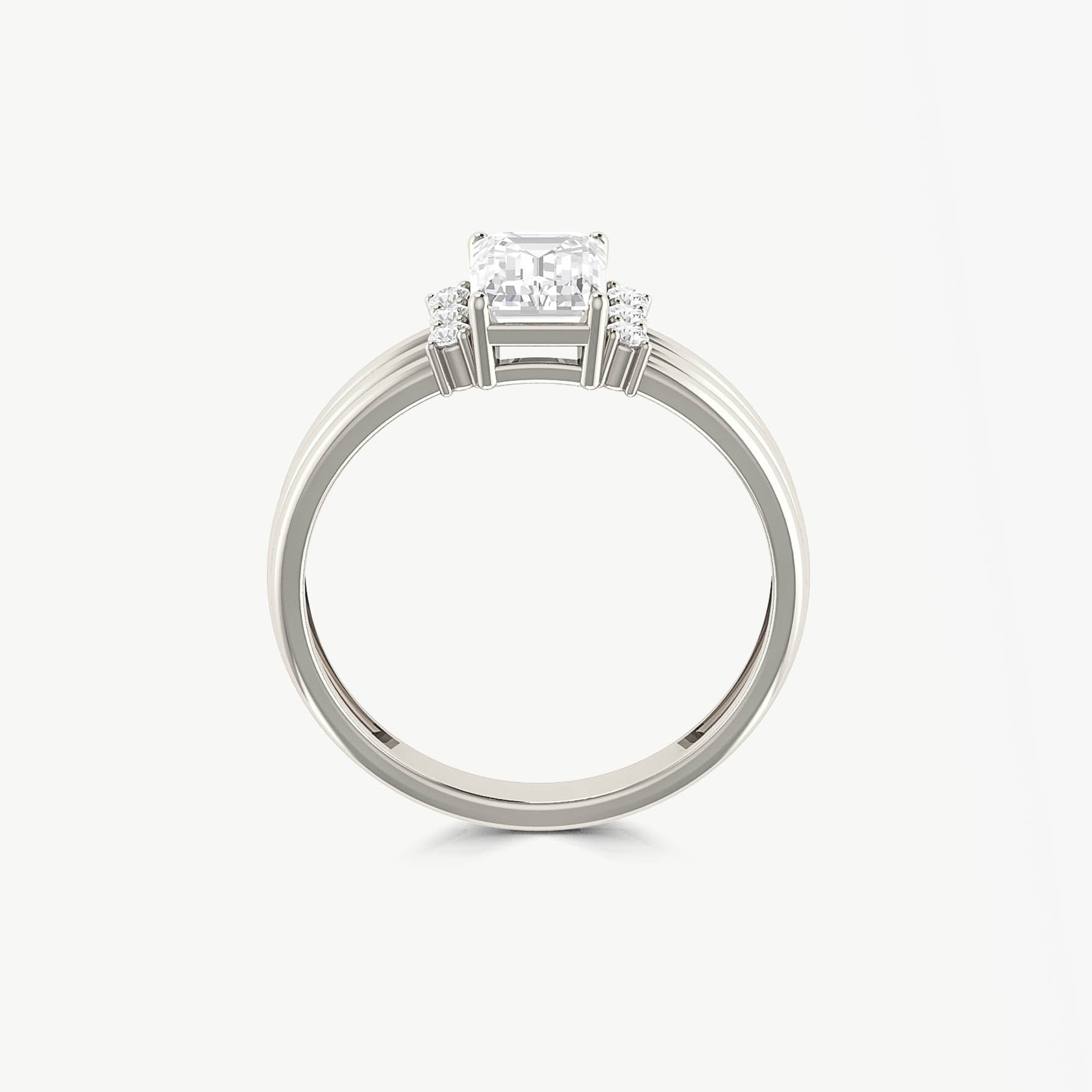 Natural White Zircon Ring Gift For Anniversary