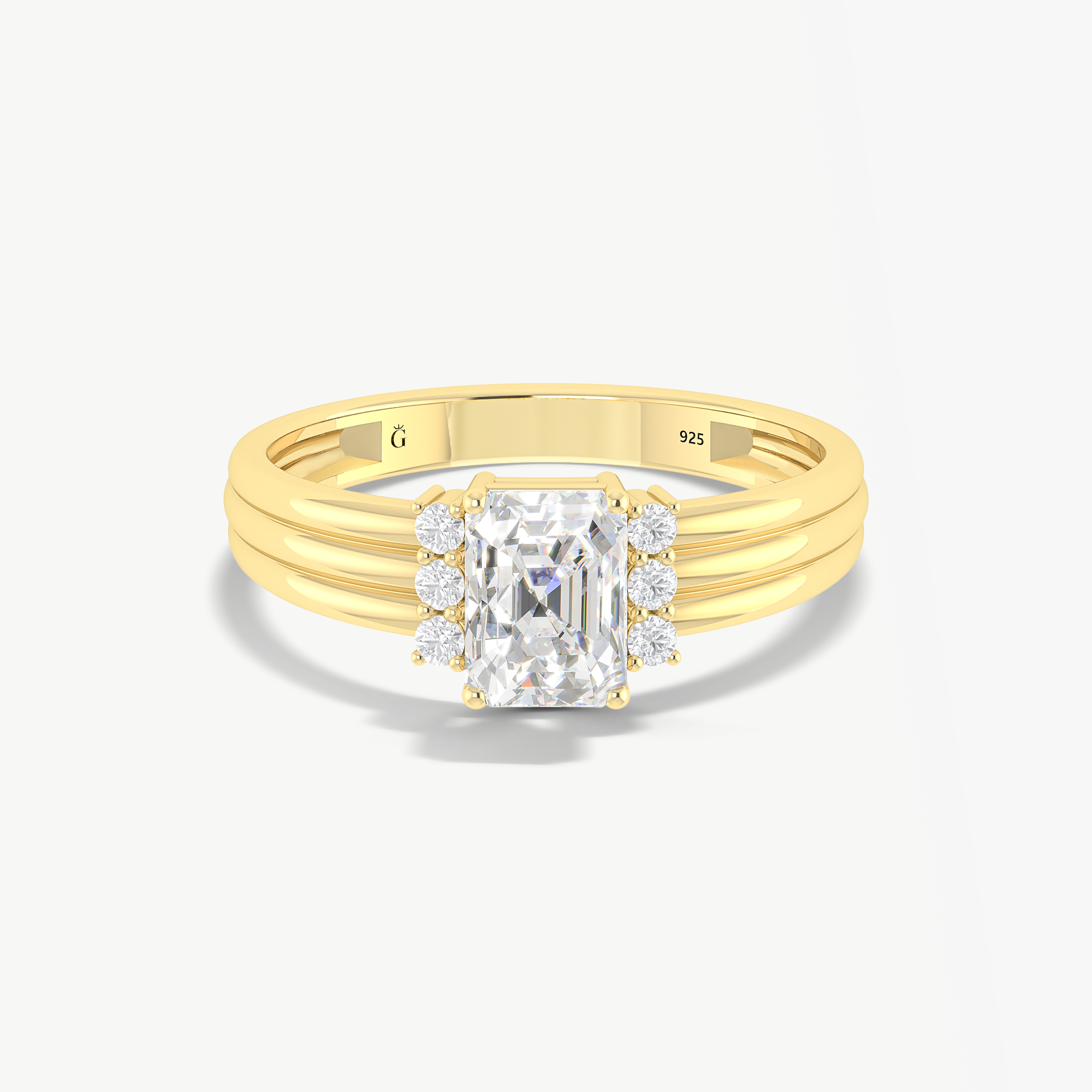 Natural White Zircon Ring Gift For Anniversary