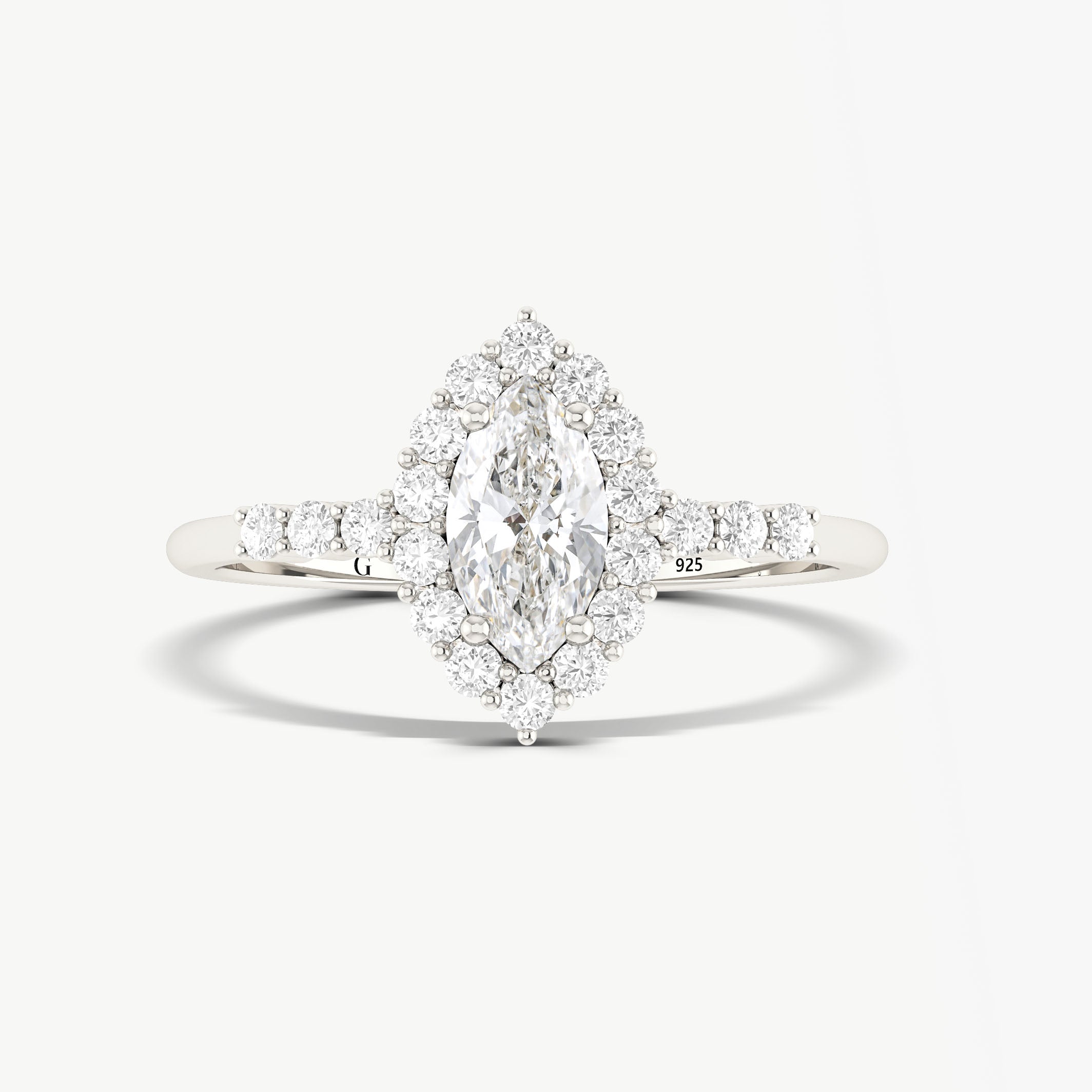 Marquise Shape Simulated diamond cubic Zircon ring