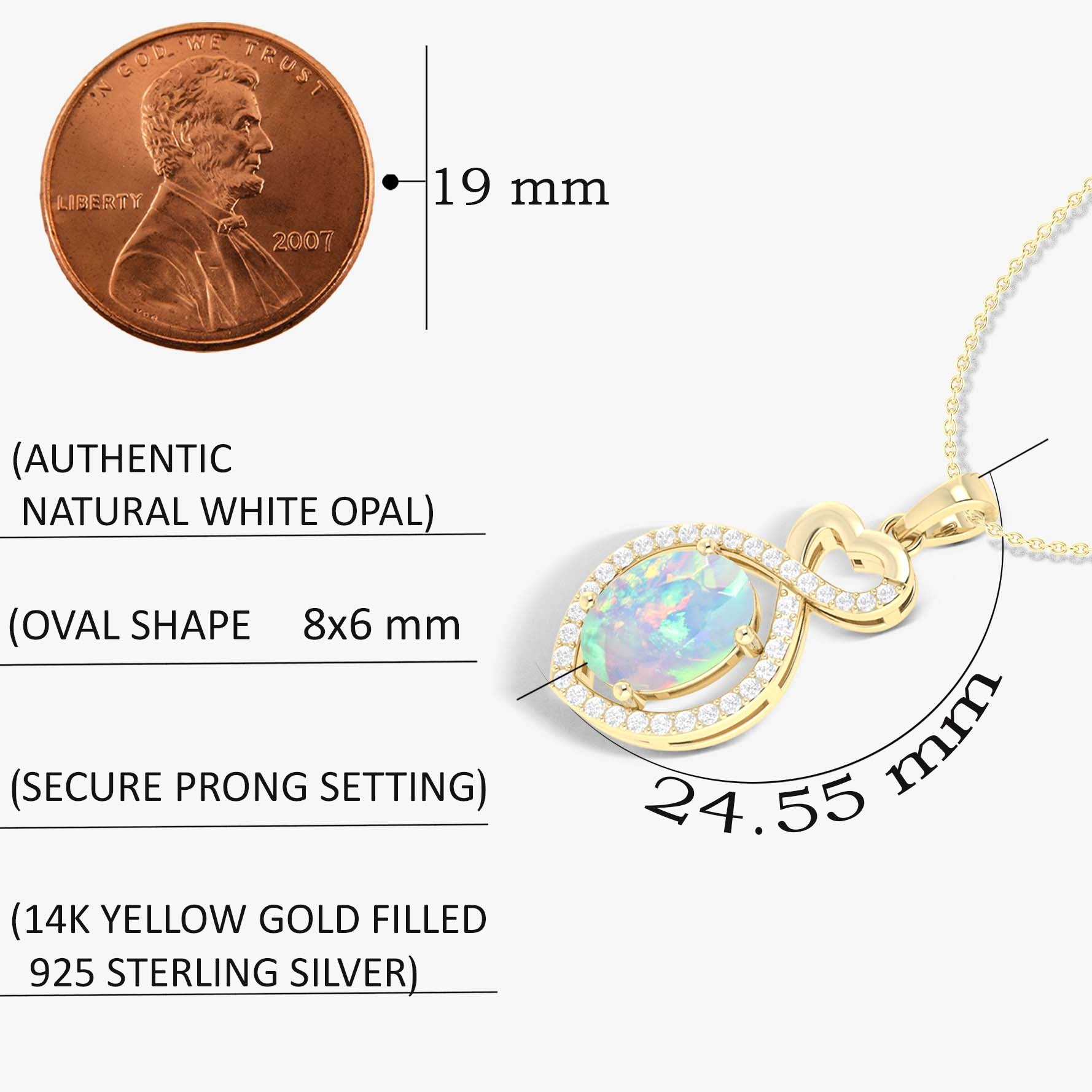 White Opal Pendant Infinity3