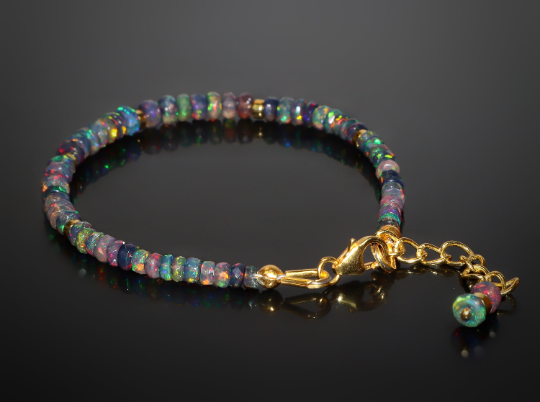 Adjustable Opal Beaded Bracelet